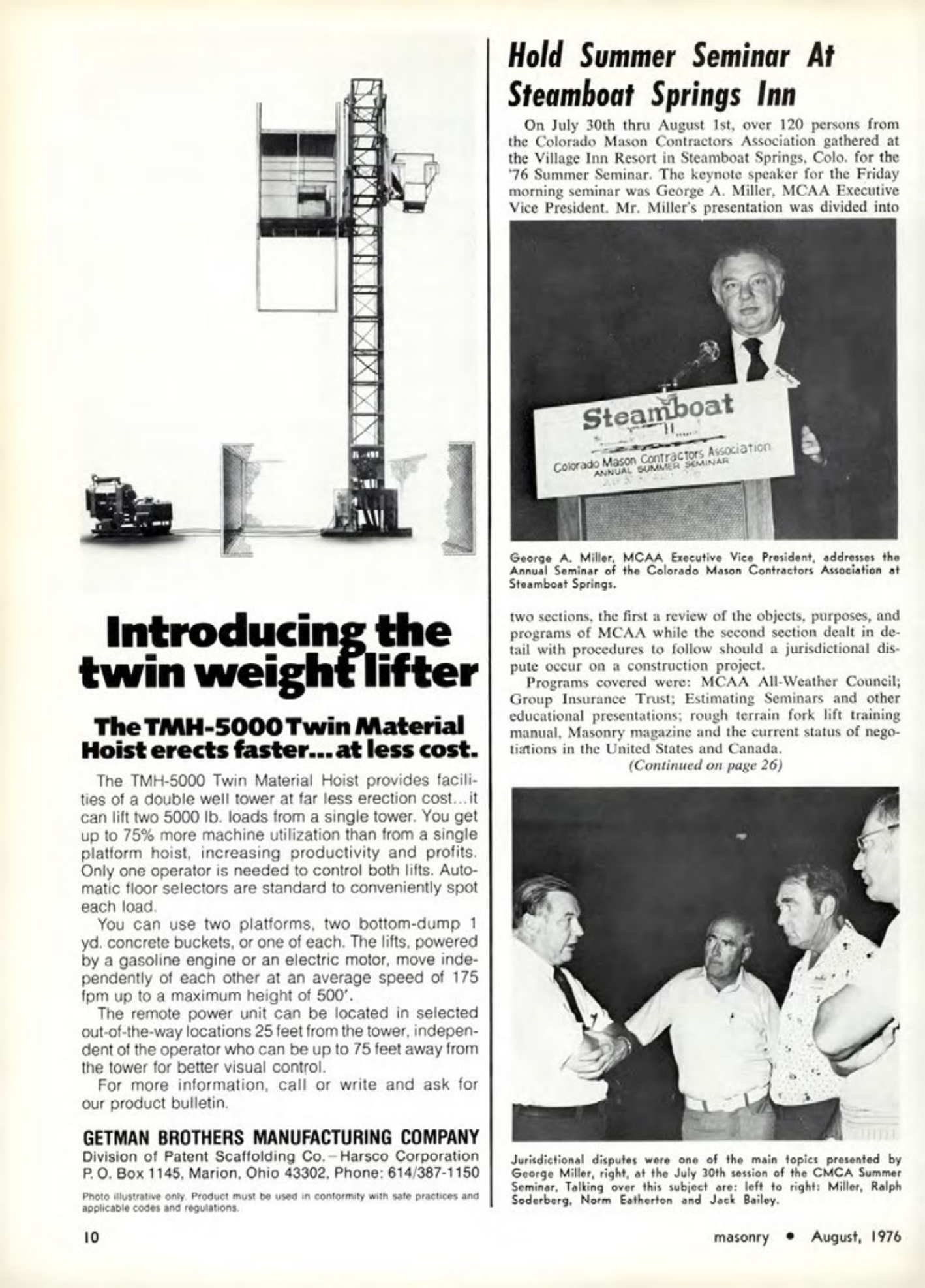 Masonry Magazine August 1976 Page. 10