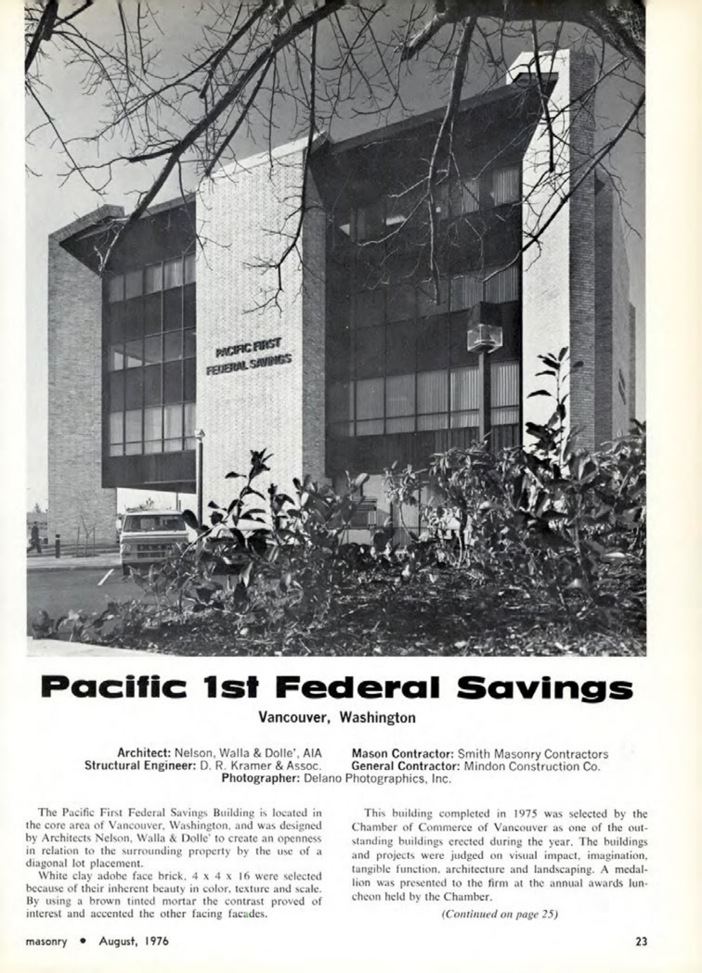 Masonry Magazine August 1976 Page. 23