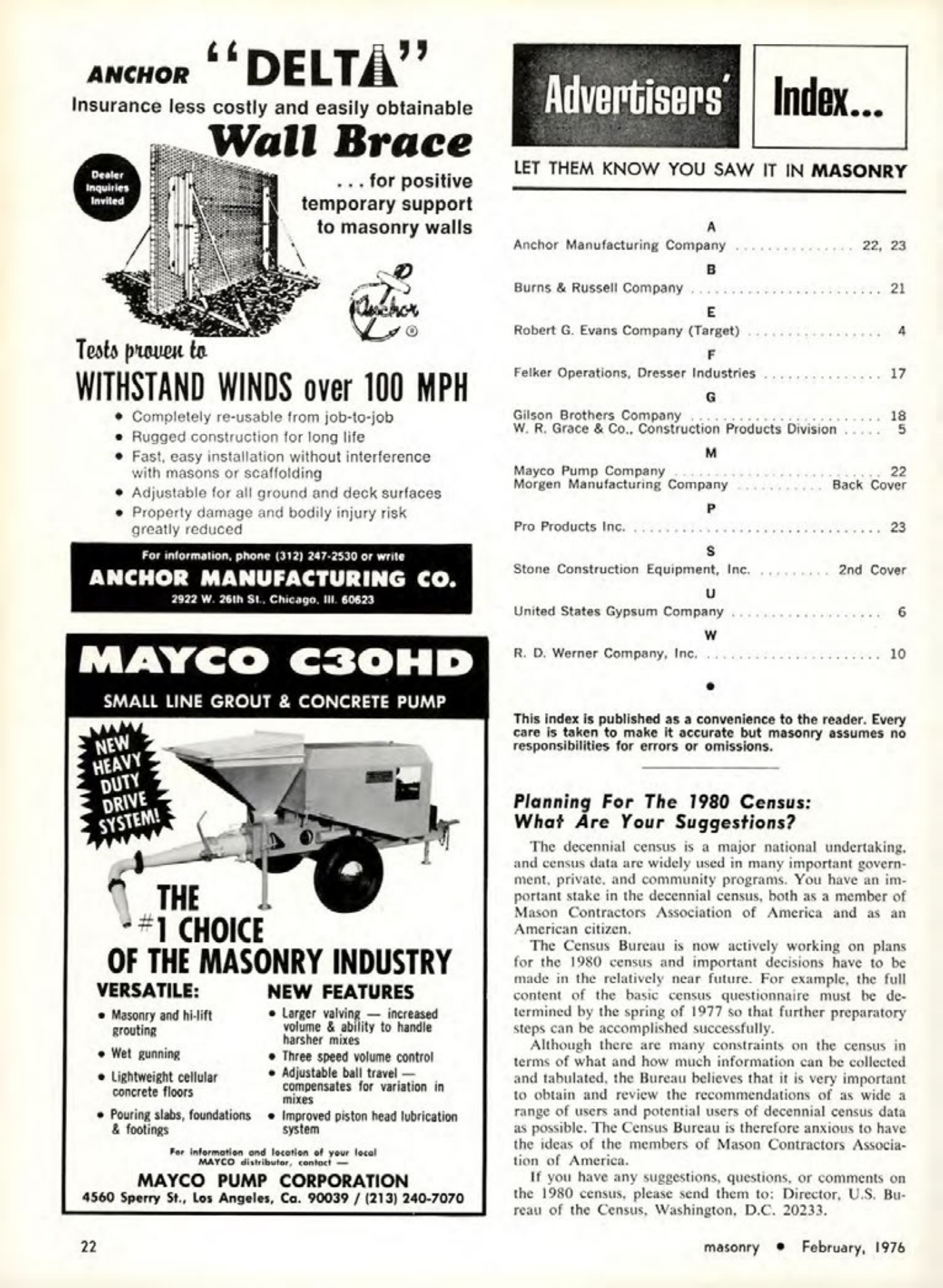 Masonry Magazine February 1976 Page. 22