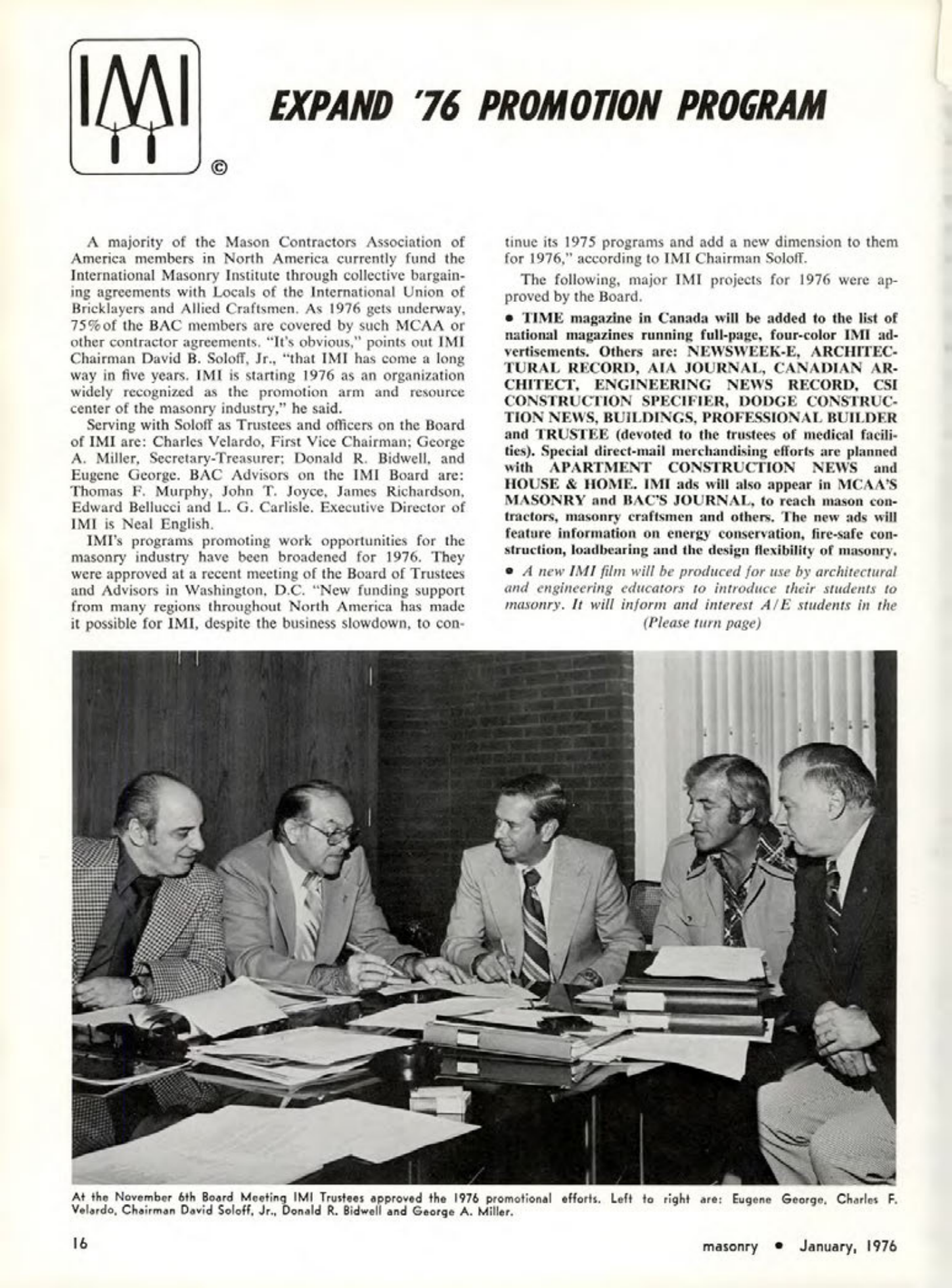 Masonry Magazine January 1976 Page.16