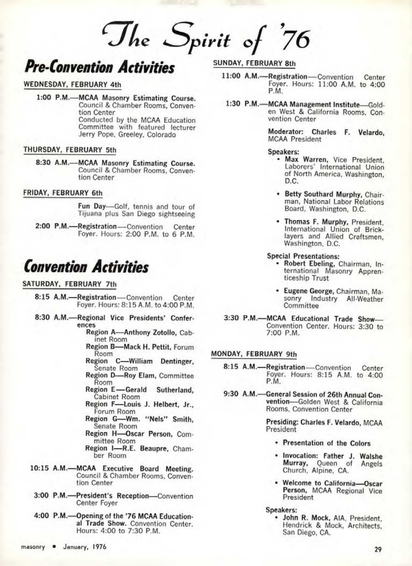 Masonry Magazine January 1976 Page.29