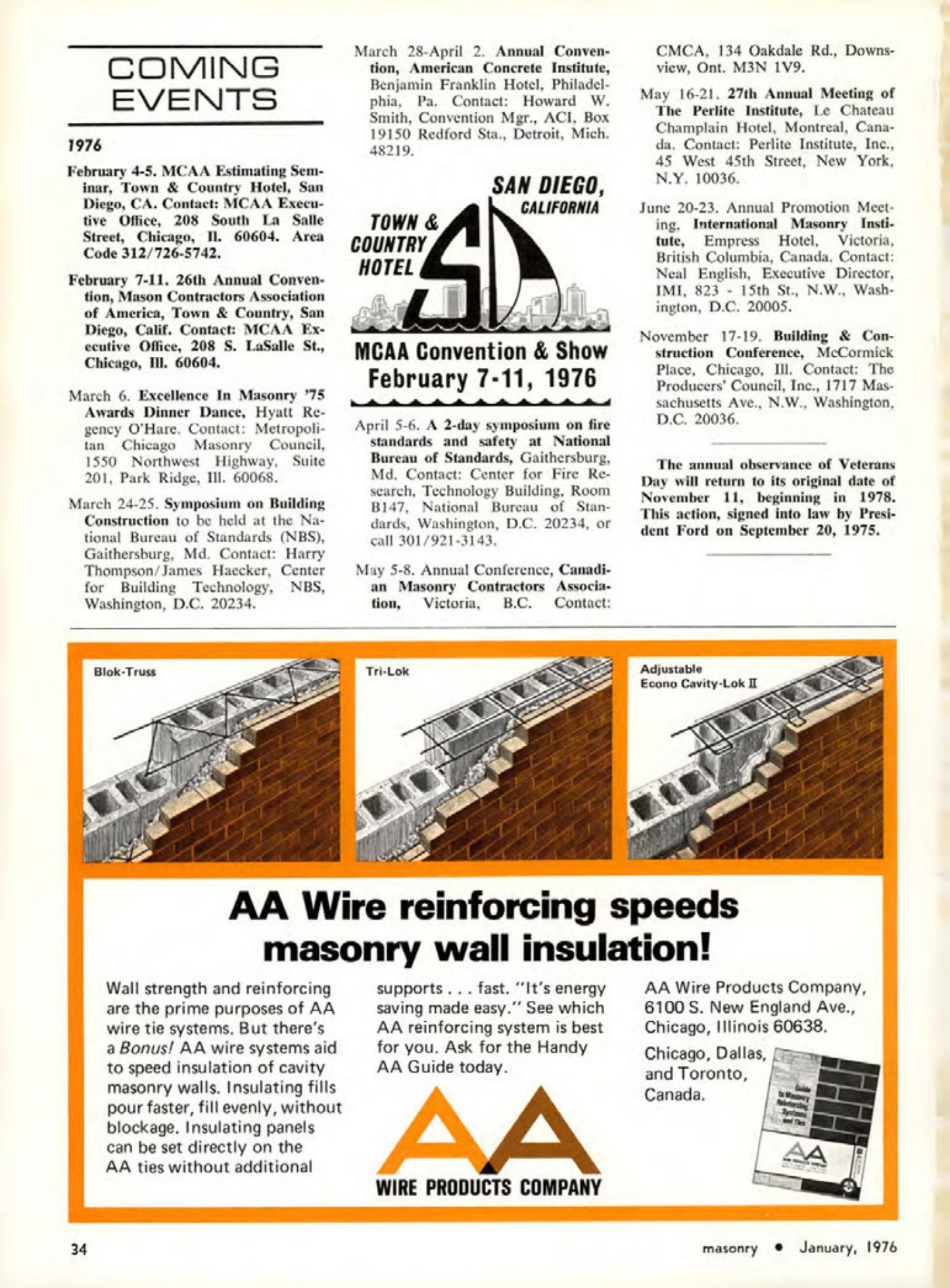 Masonry Magazine January 1976 Page.34