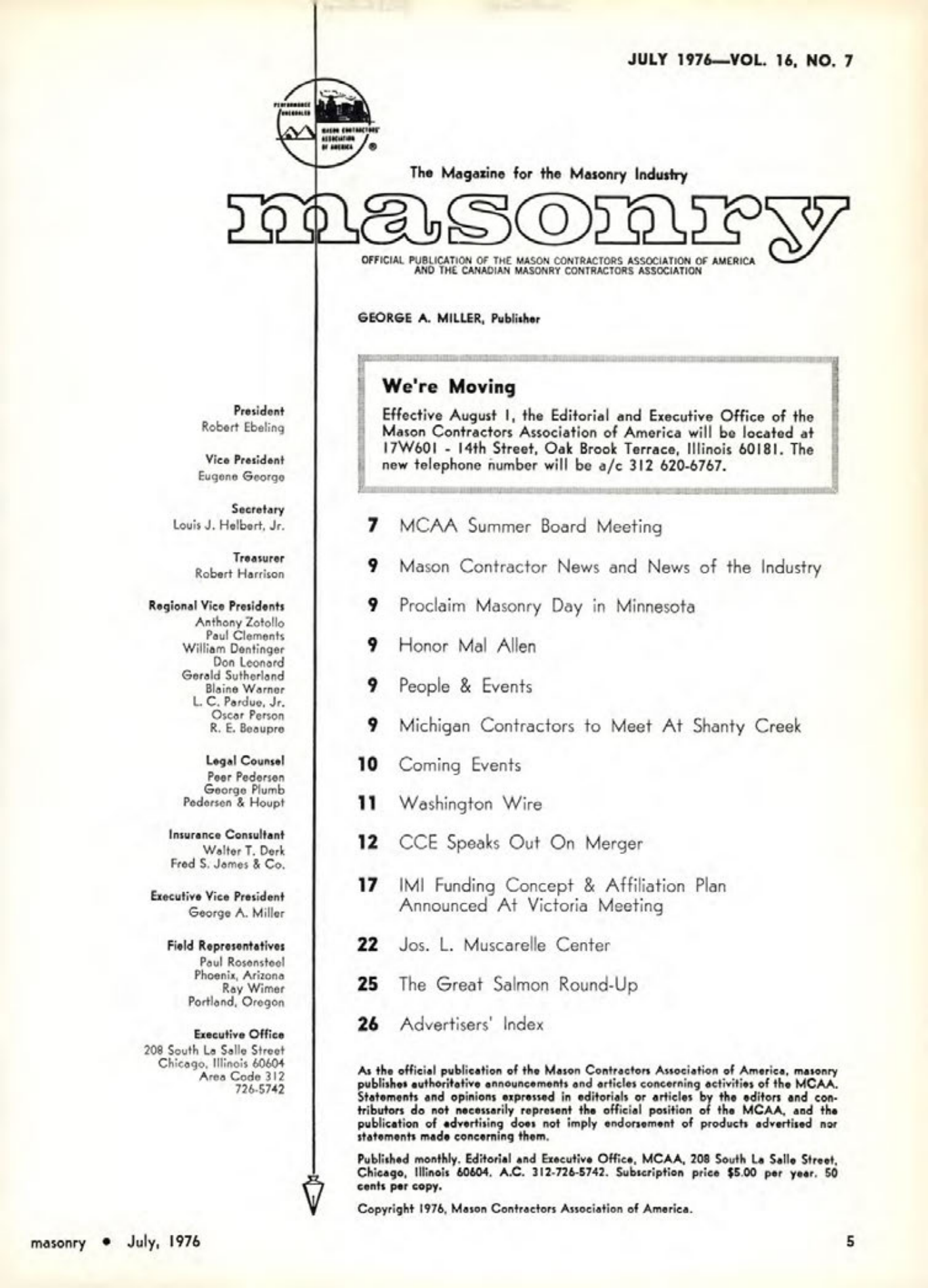 Masonry Magazine July 1976 Page. 5