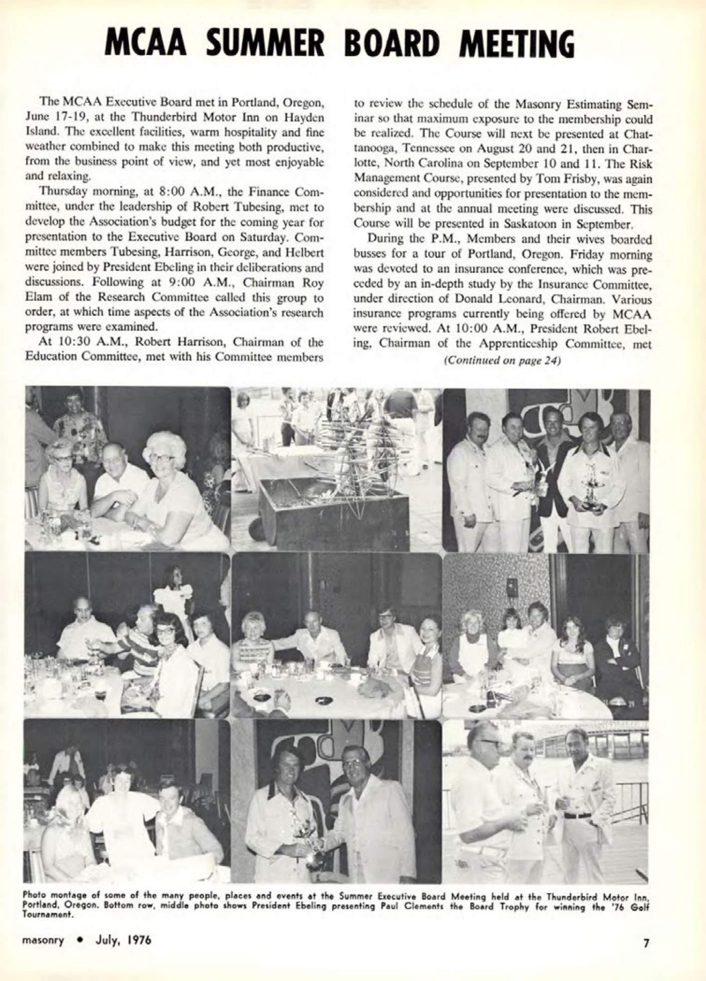 Masonry Magazine July 1976 Page. 7