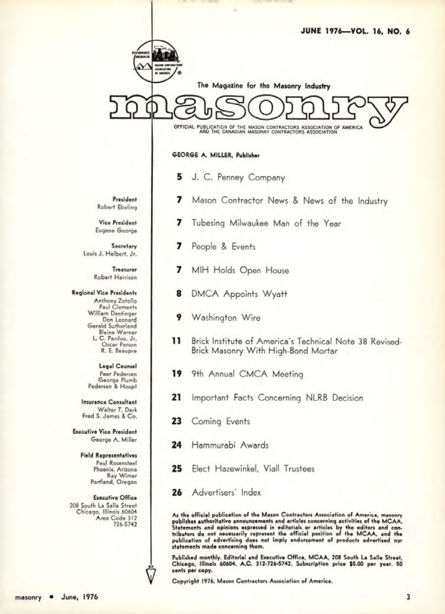 Masonry Magazine June 1976 Page. 3