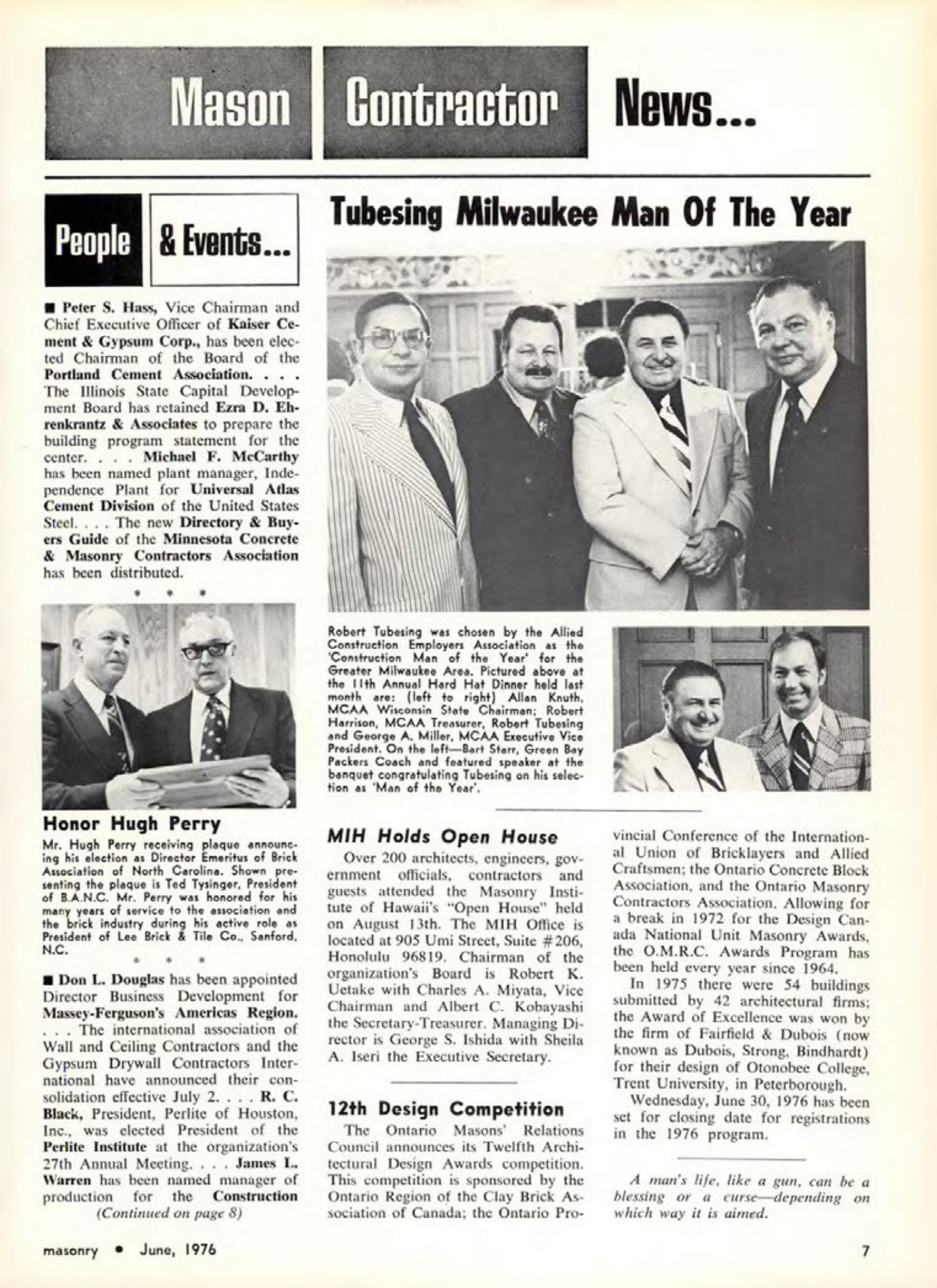 Masonry Magazine June 1976 Page. 7