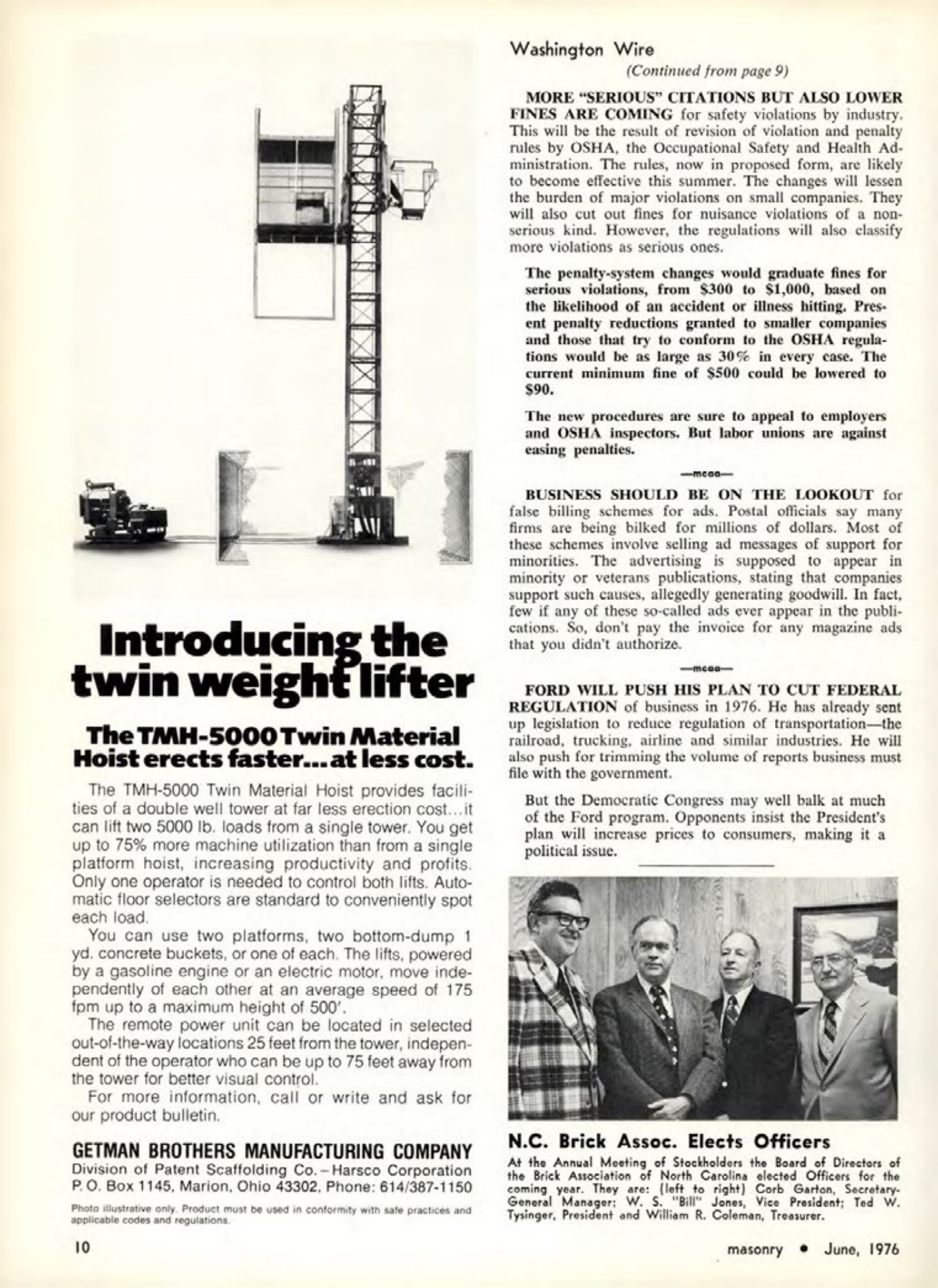 Masonry Magazine June 1976 Page. 10