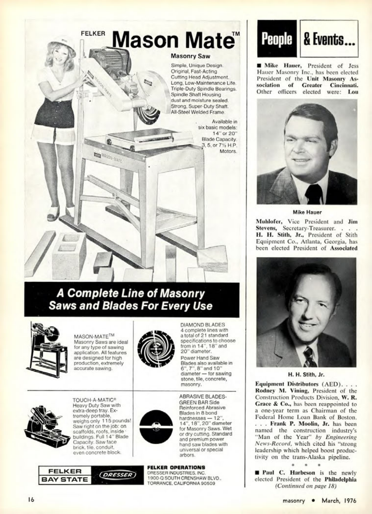 Masonry Magazine March 1976 Page. 16