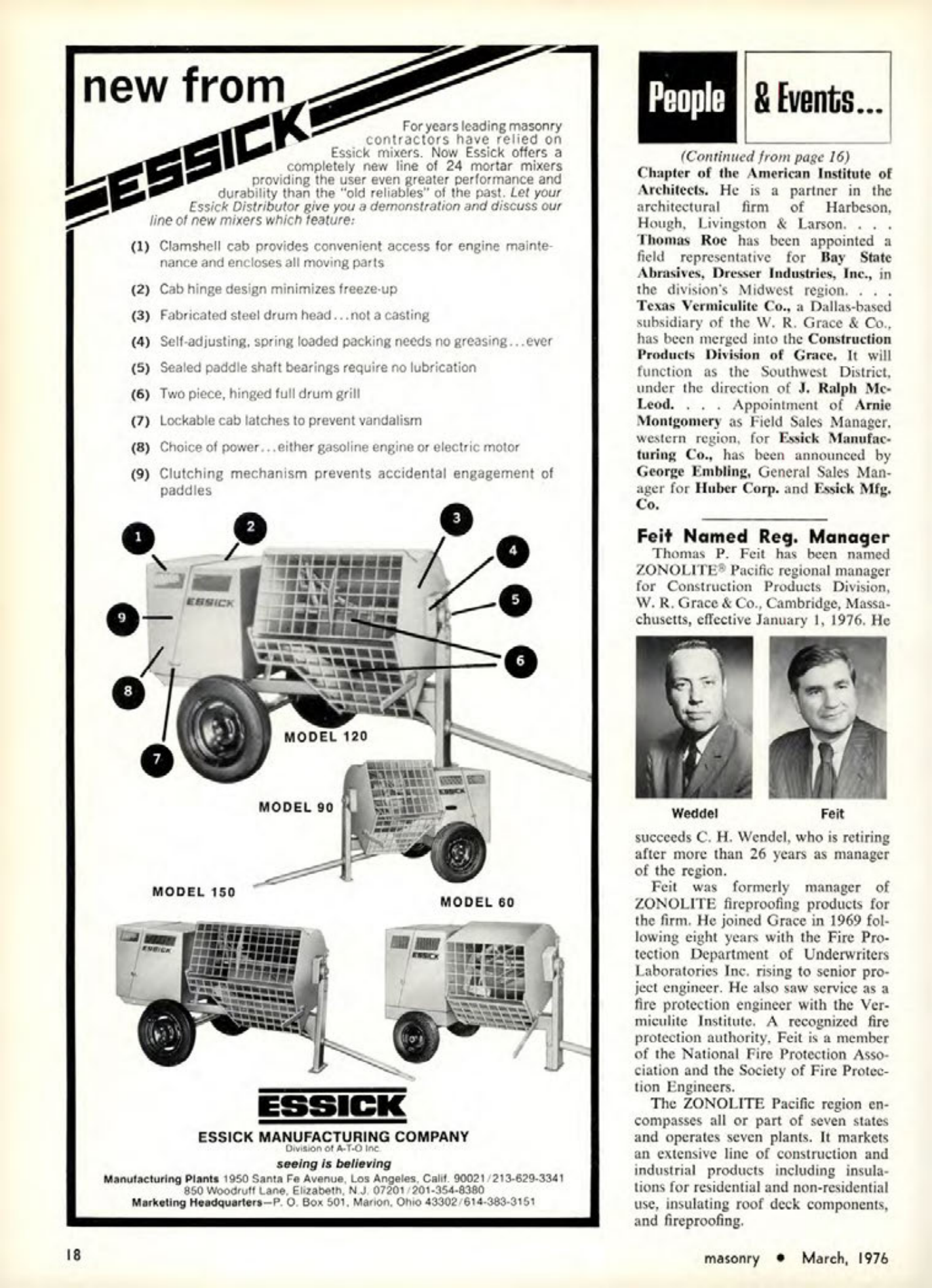Masonry Magazine March 1976 Page. 18
