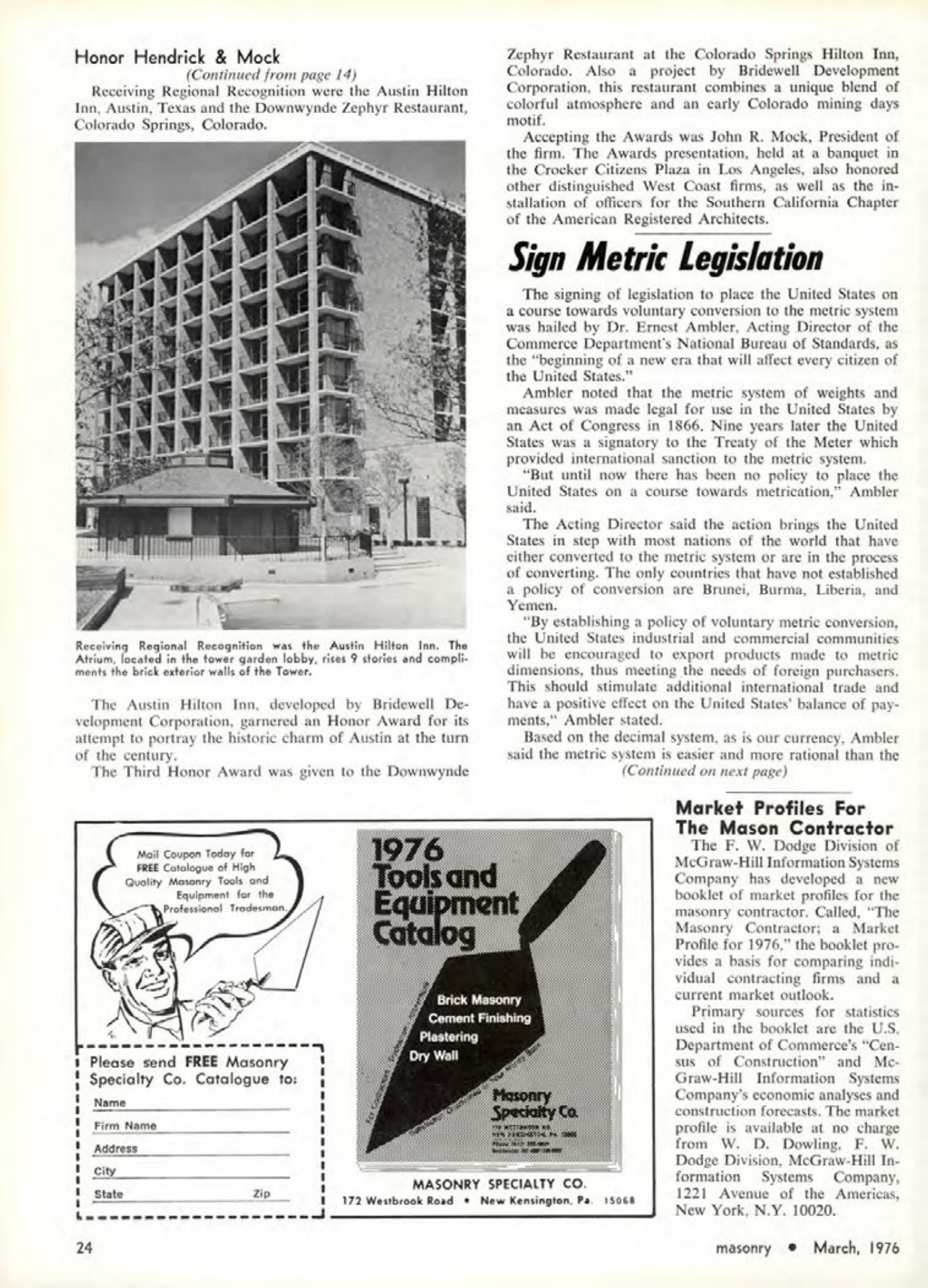 Masonry Magazine March 1976 Page. 24
