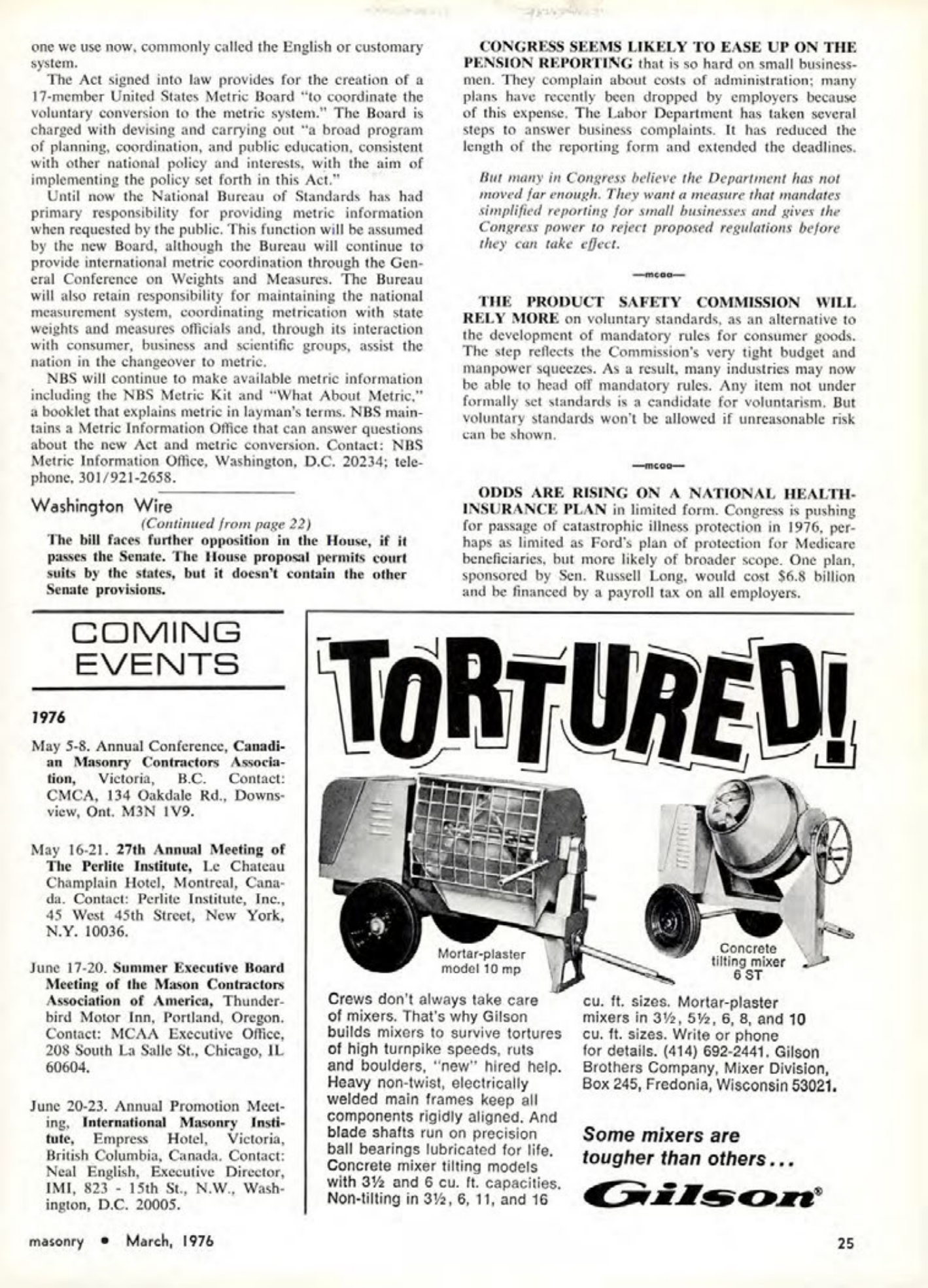 Masonry Magazine March 1976 Page. 25