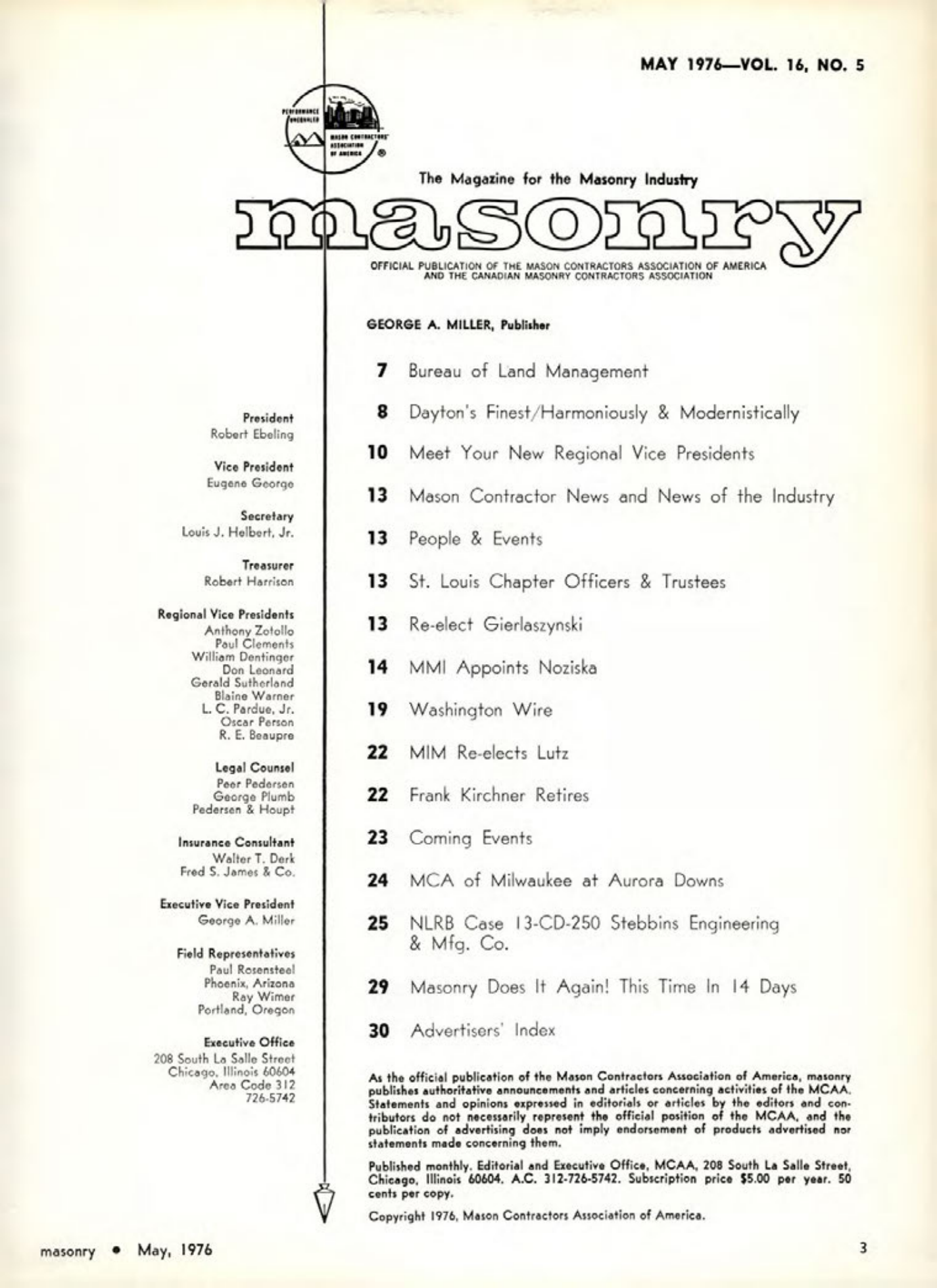 Masonry Magazine May 1976 Page. 3