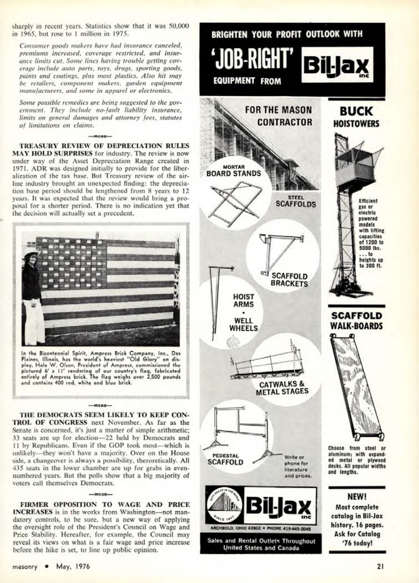 Masonry Magazine May 1976 Page. 21
