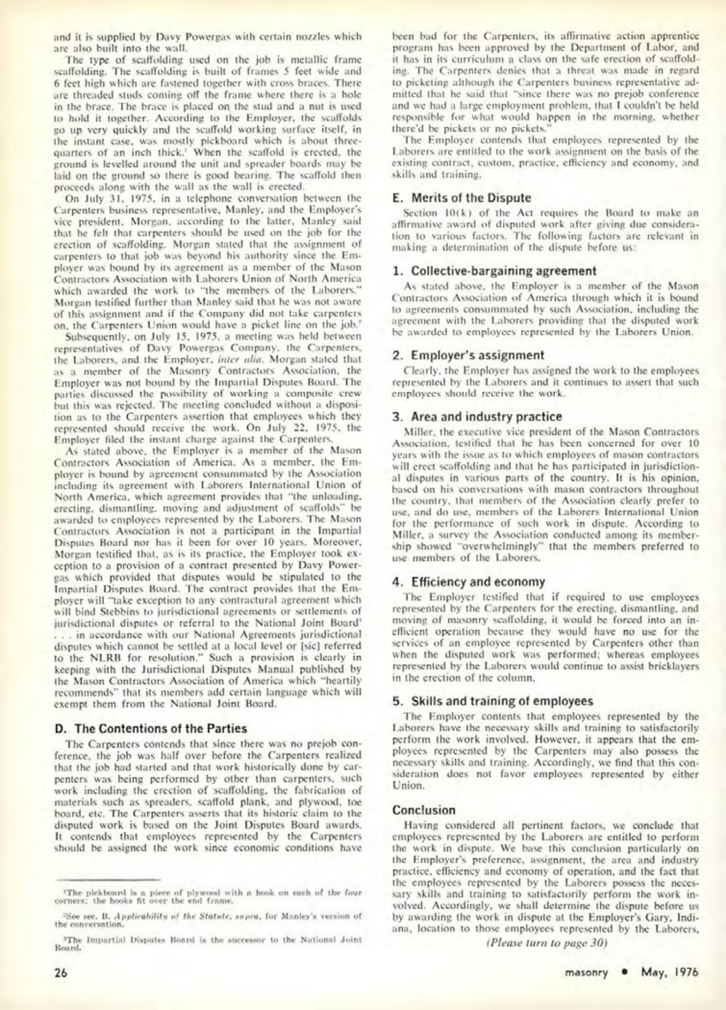 Masonry Magazine May 1976 Page. 26