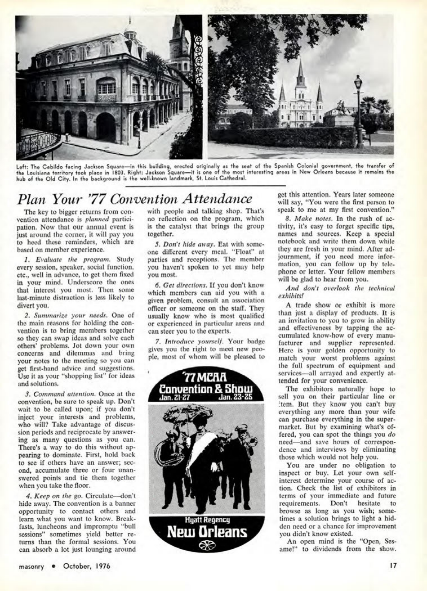 Masonry Magazine October 1976 Page. 17