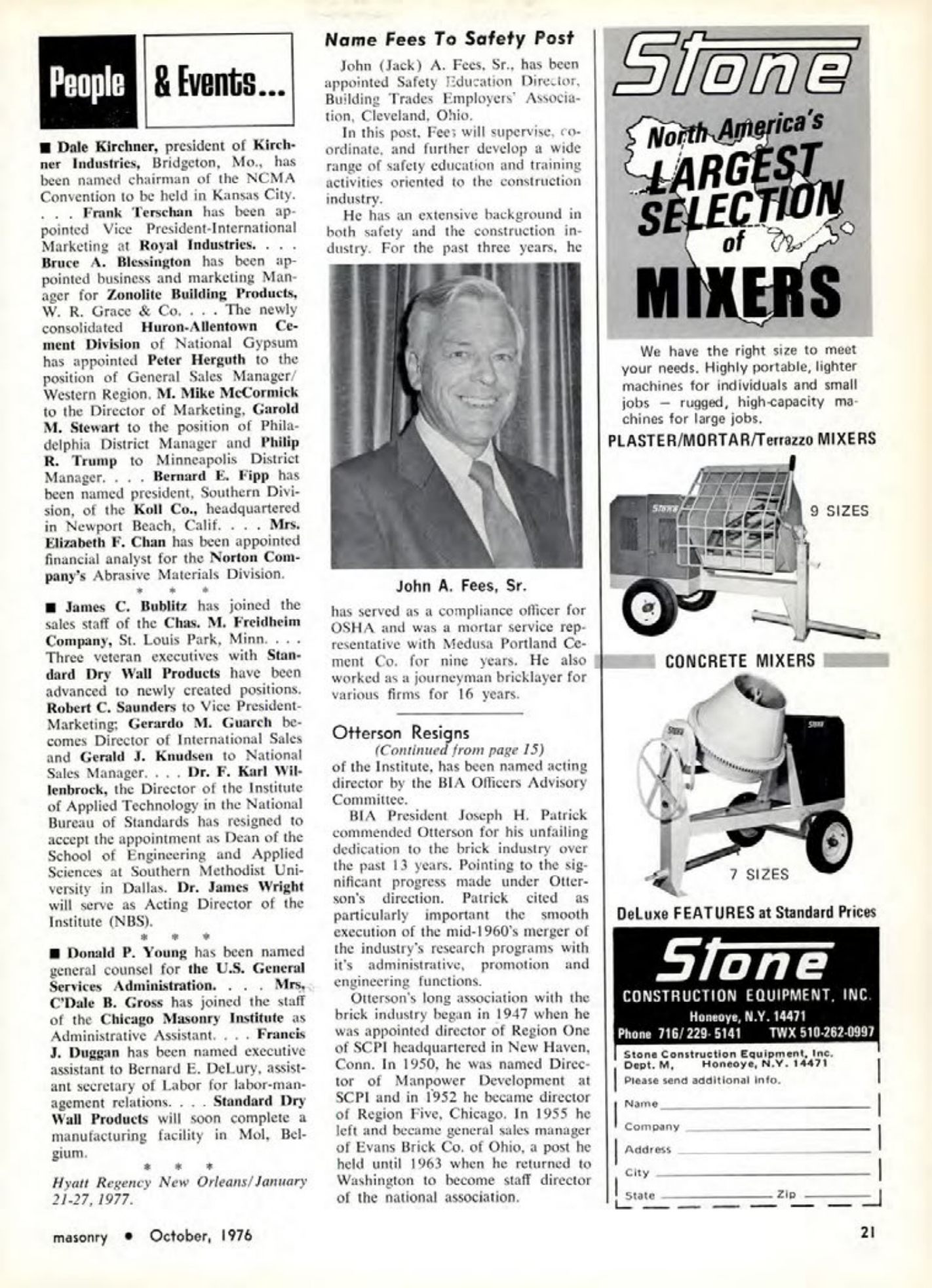 Masonry Magazine October 1976 Page. 21