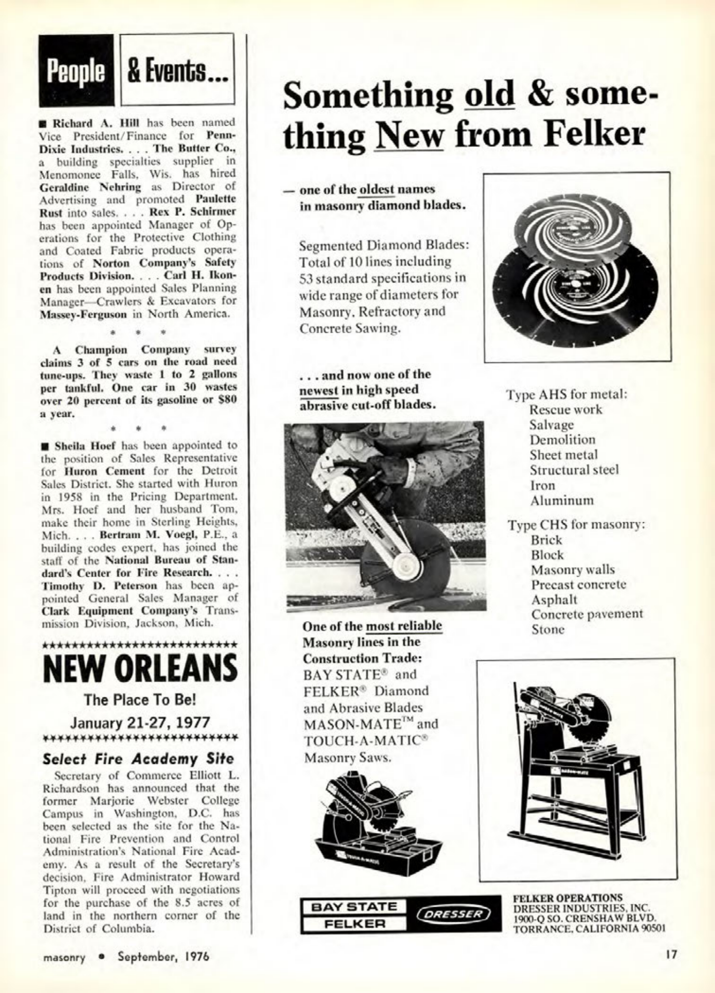 Masonry Magazine September 1976 Page. 17