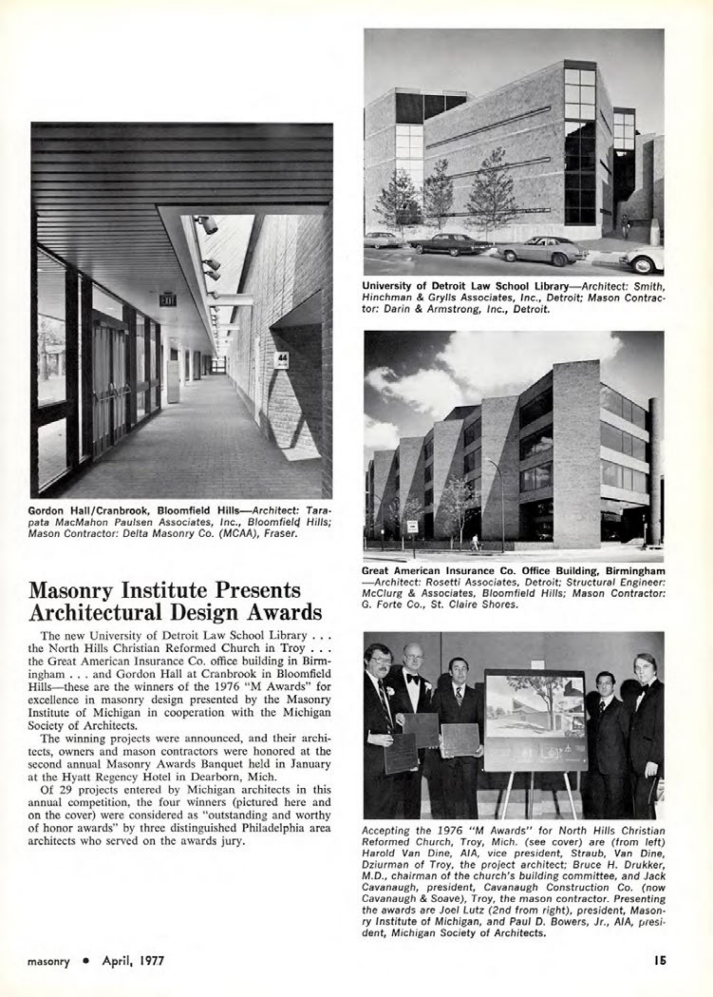 Masonry Magazine April 1977 Page. 15