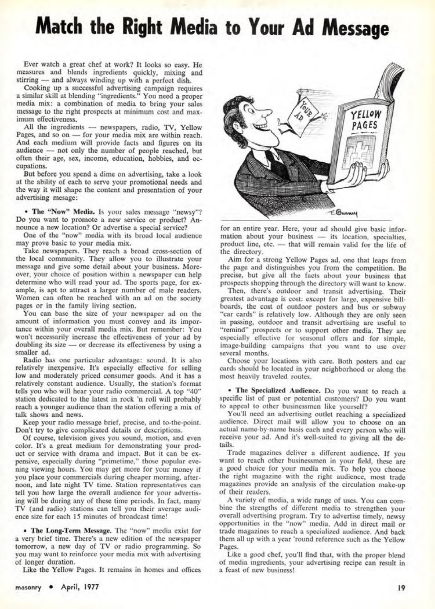 Masonry Magazine April 1977 Page. 19