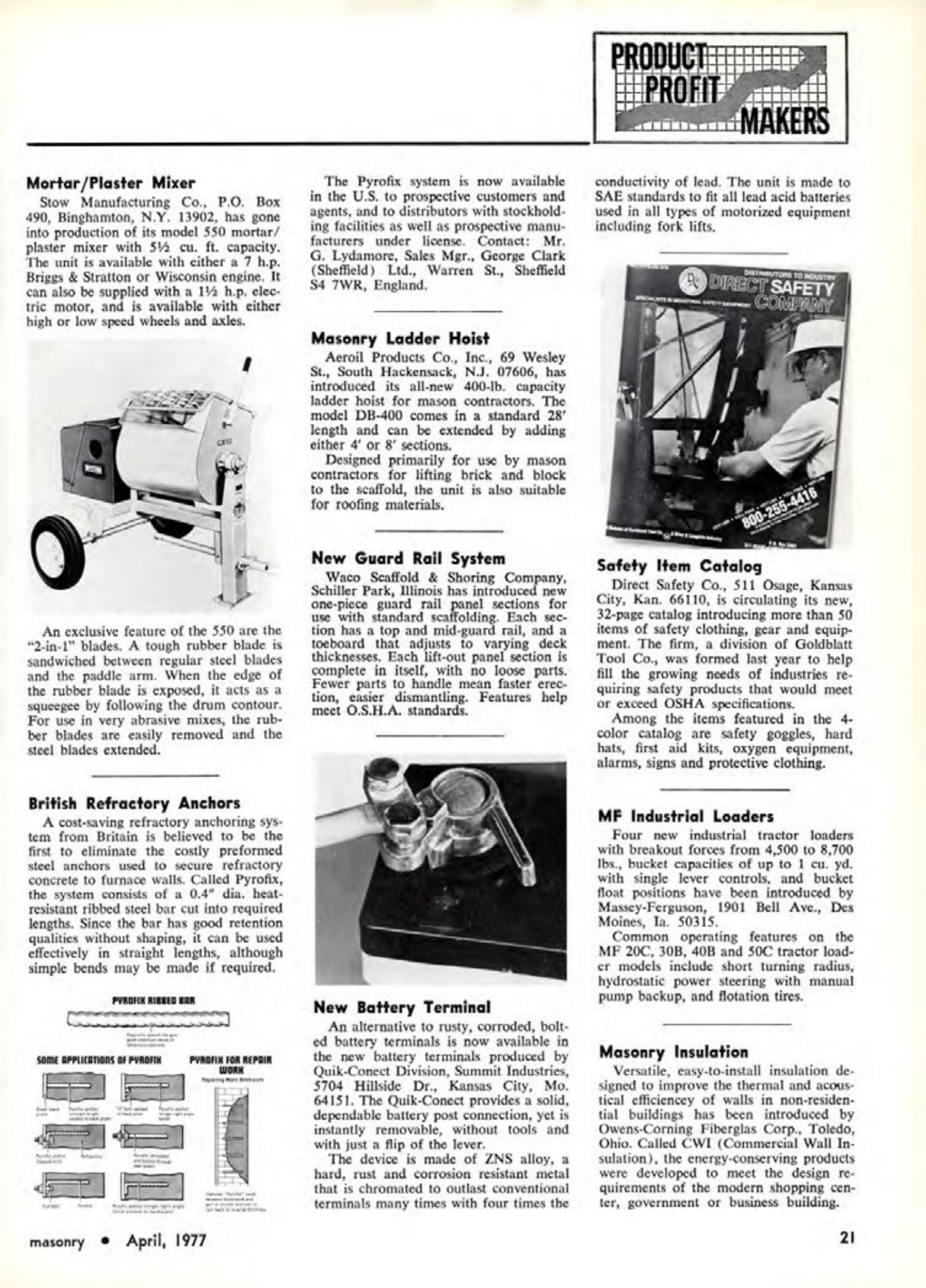 Masonry Magazine April 1977 Page. 21