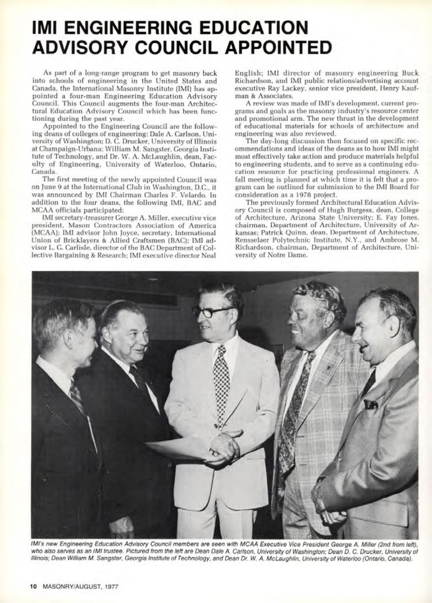 Masonry Magazine August 1977 Page. 10