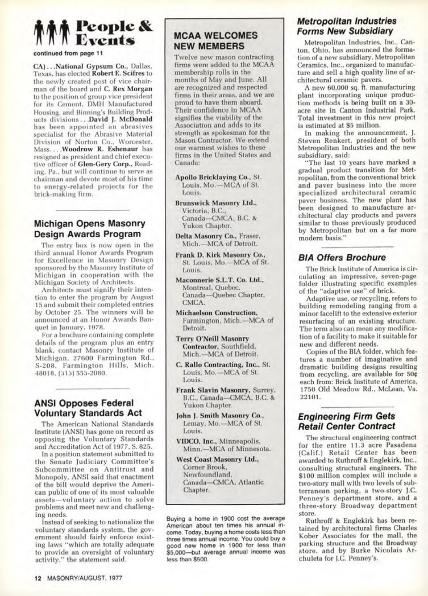 Masonry Magazine August 1977 Page. 12