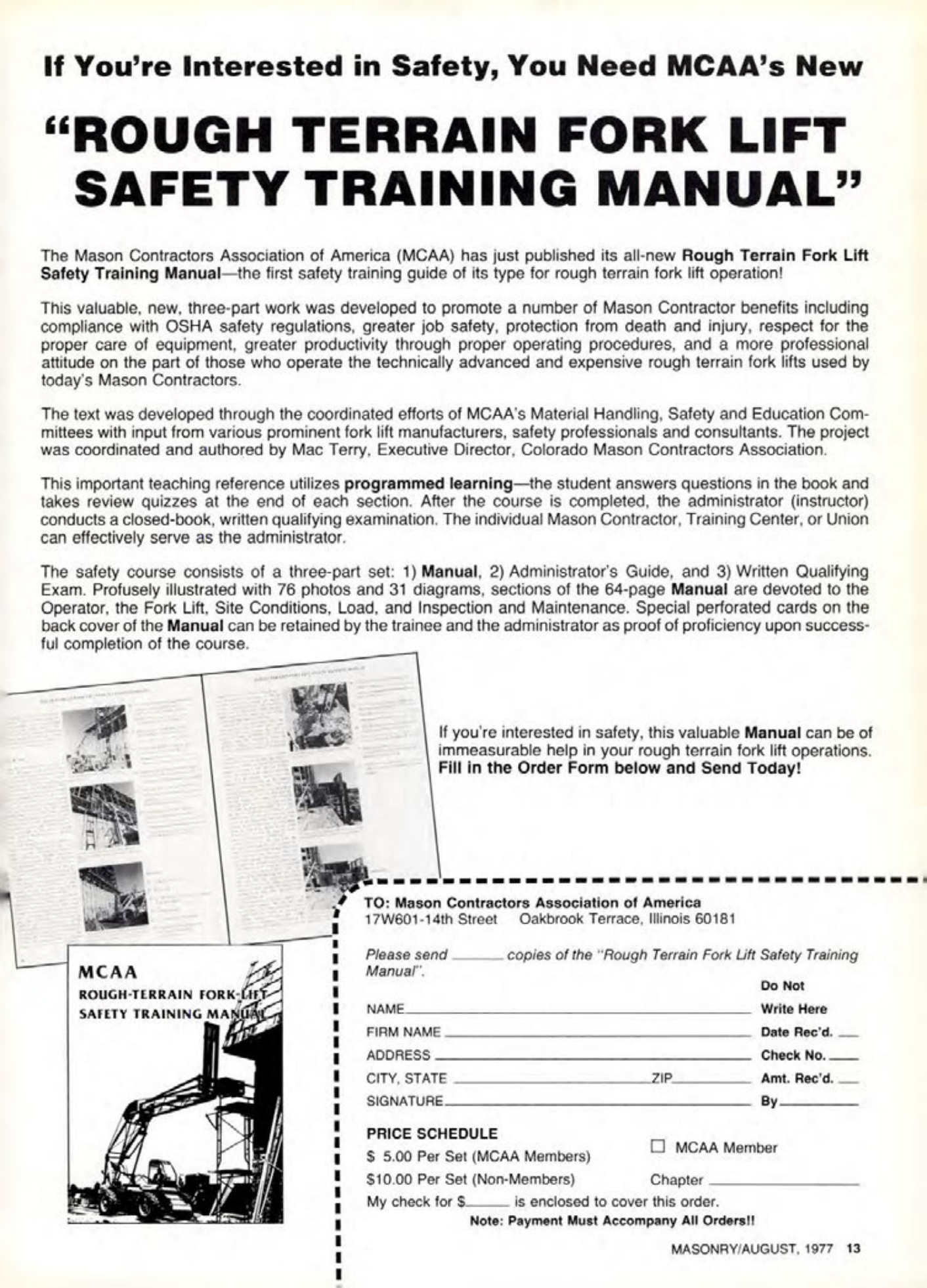 Masonry Magazine August 1977 Page. 13