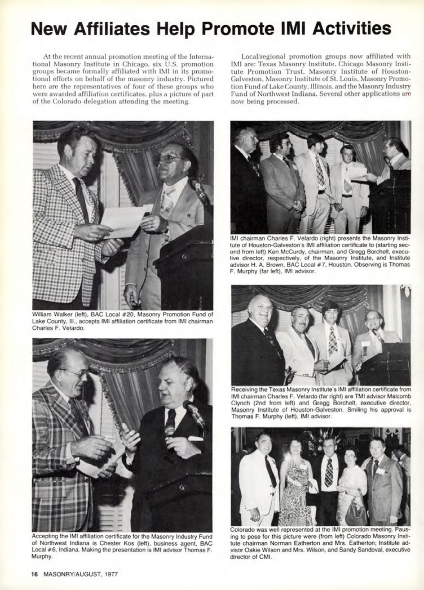Masonry Magazine August 1977 Page. 16