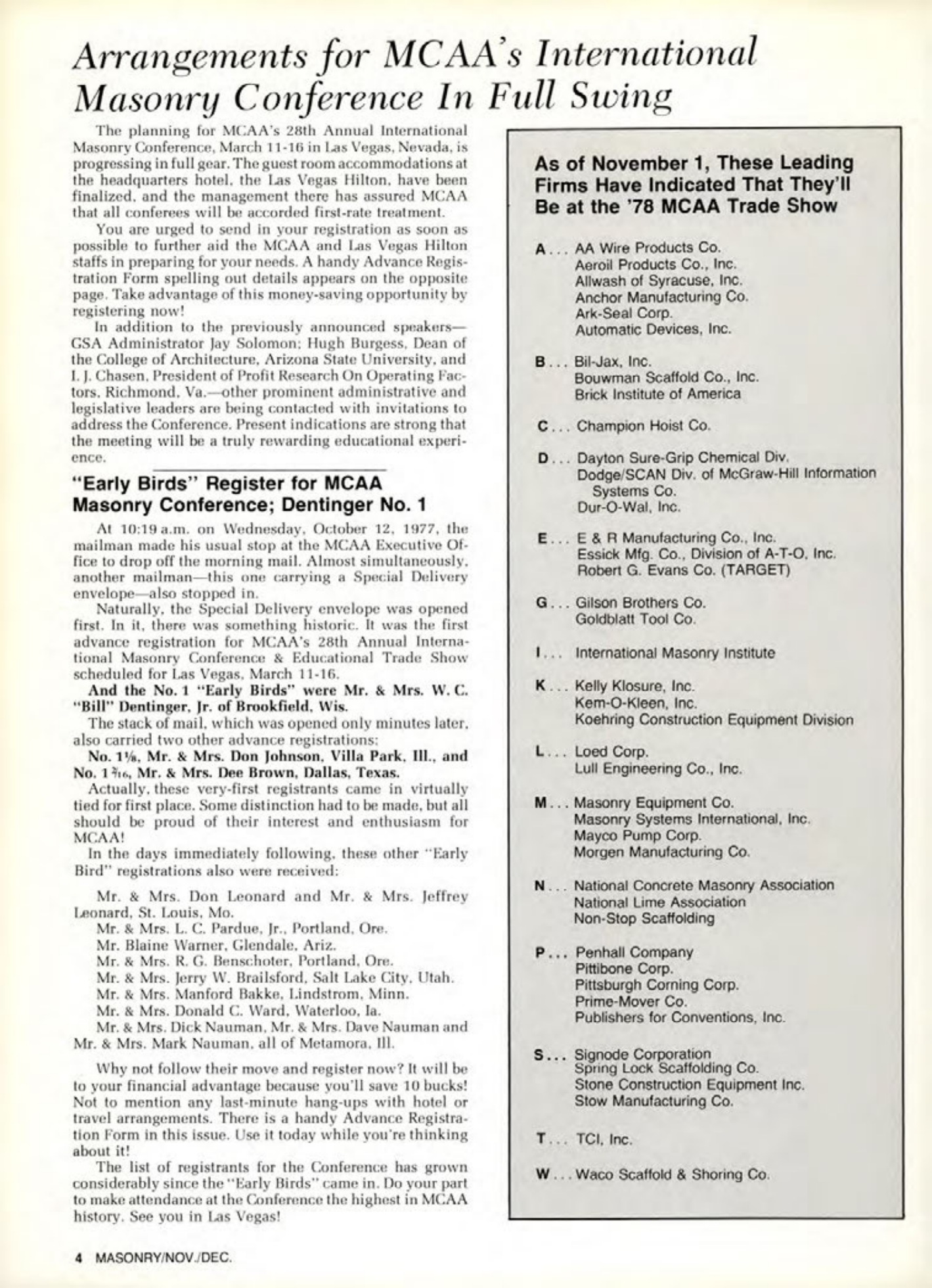 Masonry Magazine December 1977 Page. 4