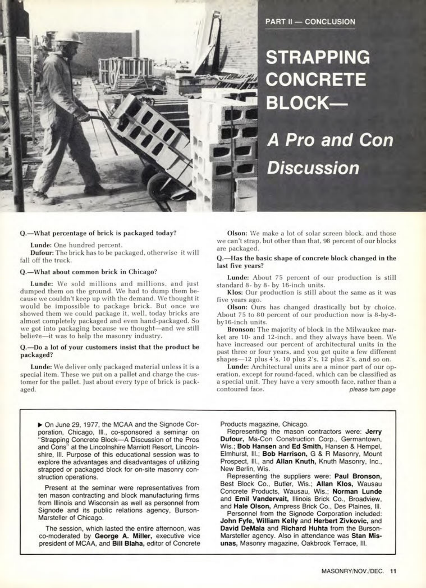 Masonry Magazine November 1977 Page. 11