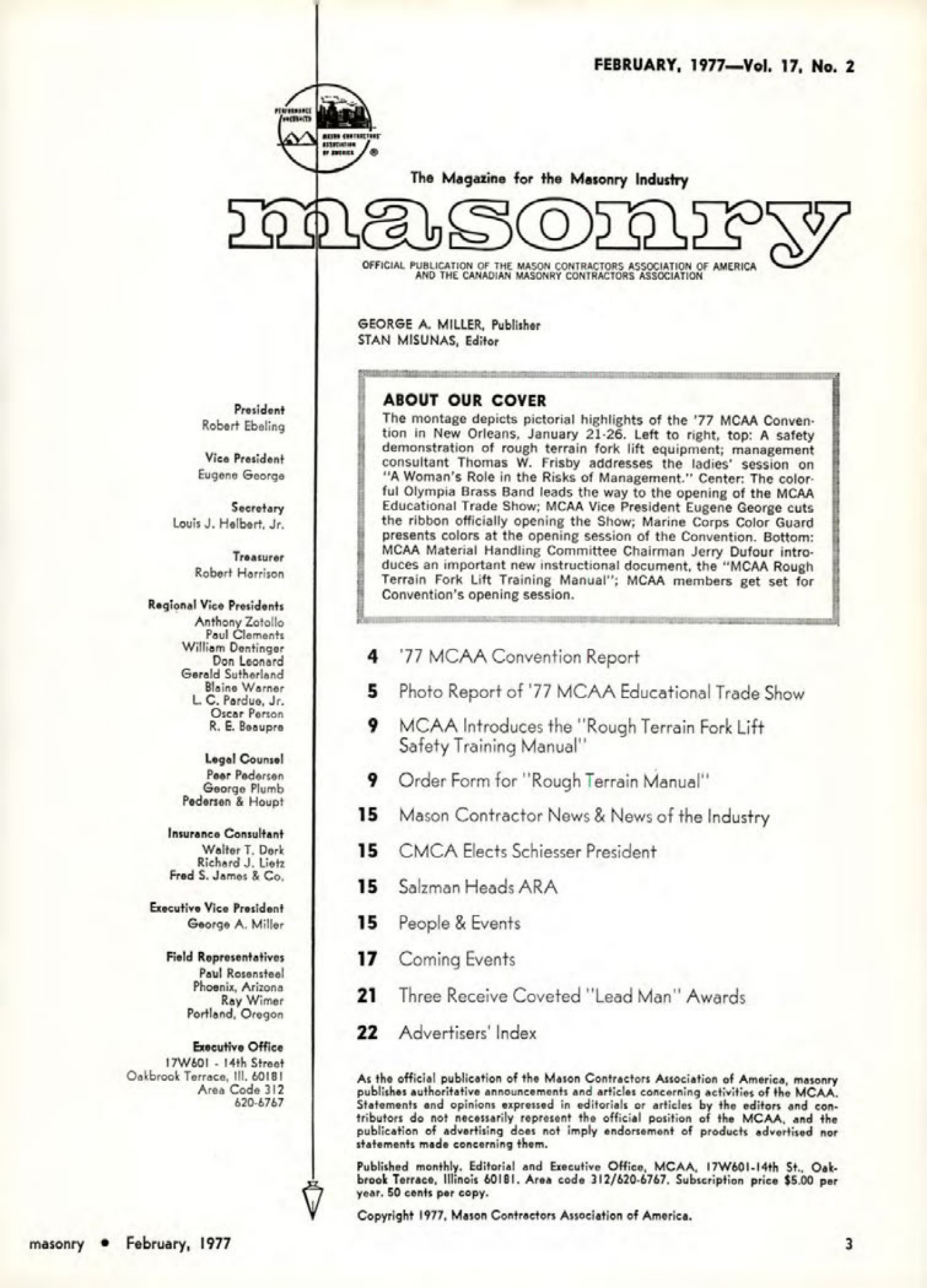 Masonry Magazine February 1977 Page. 3