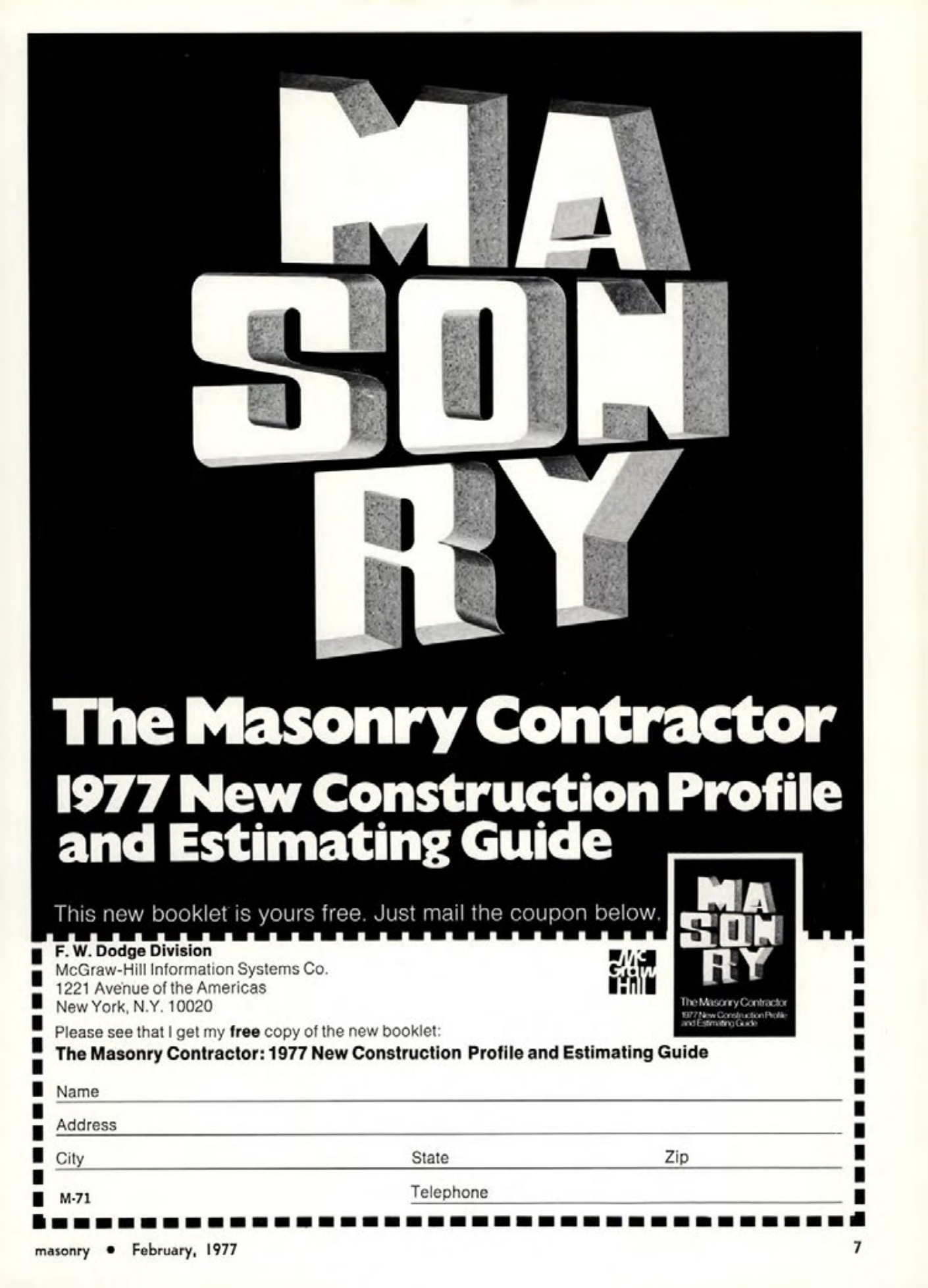 Masonry Magazine February 1977 Page. 7