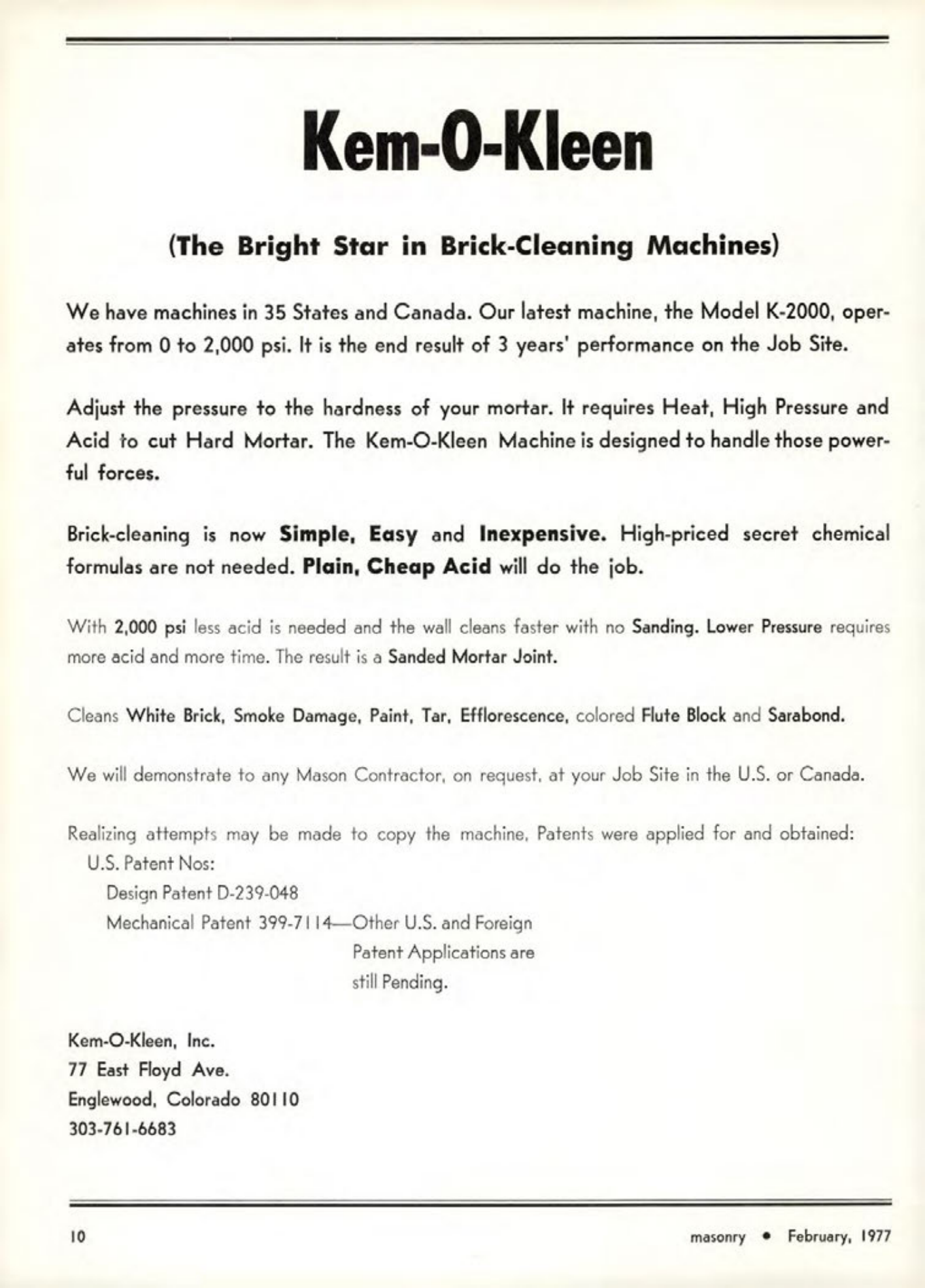 Masonry Magazine February 1977 Page. 10