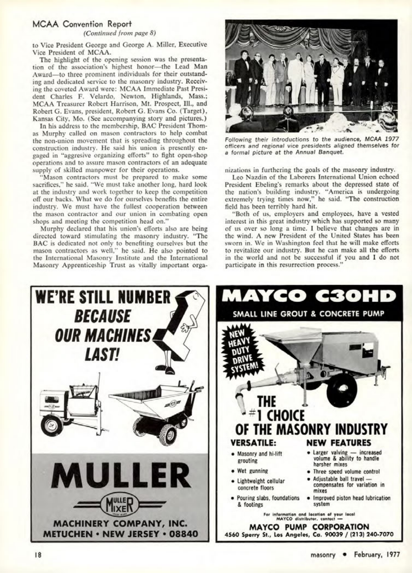 Masonry Magazine February 1977 Page. 18