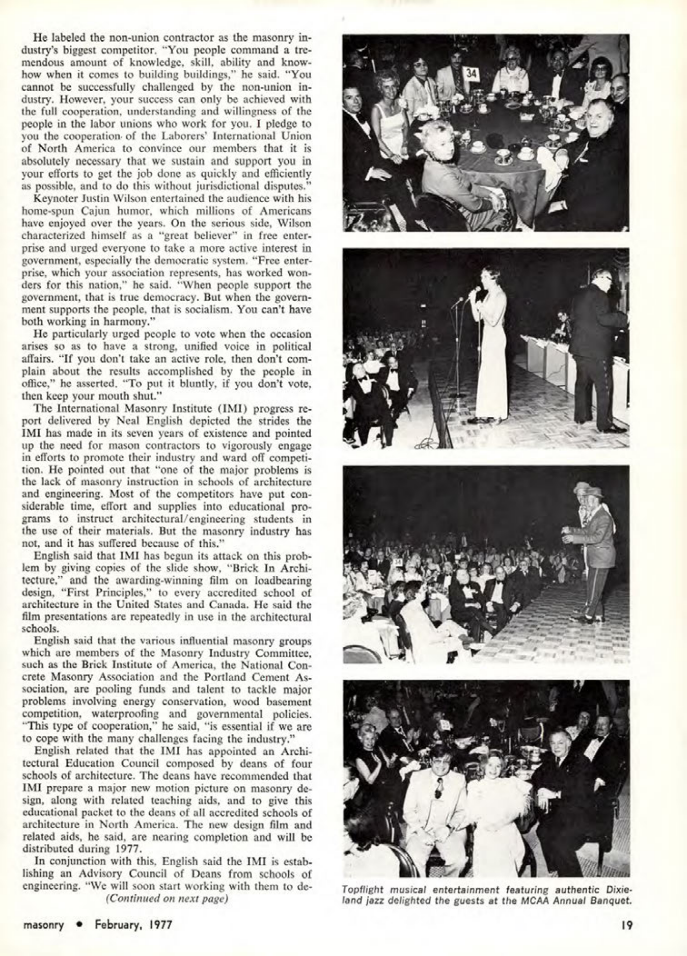 Masonry Magazine February 1977 Page. 19