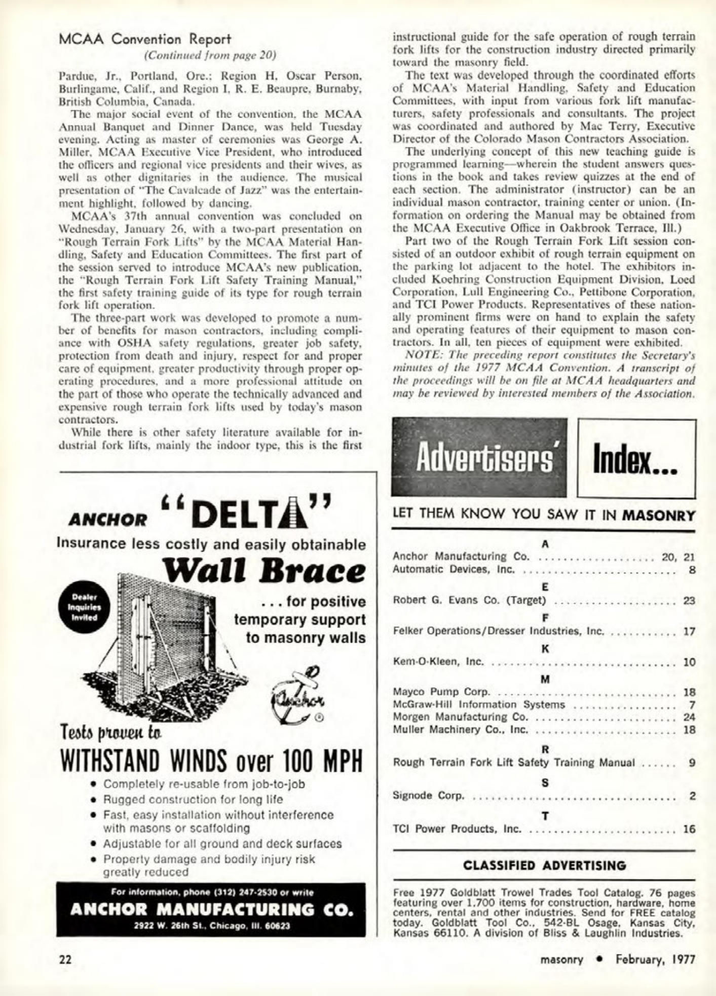 Masonry Magazine February 1977 Page. 22
