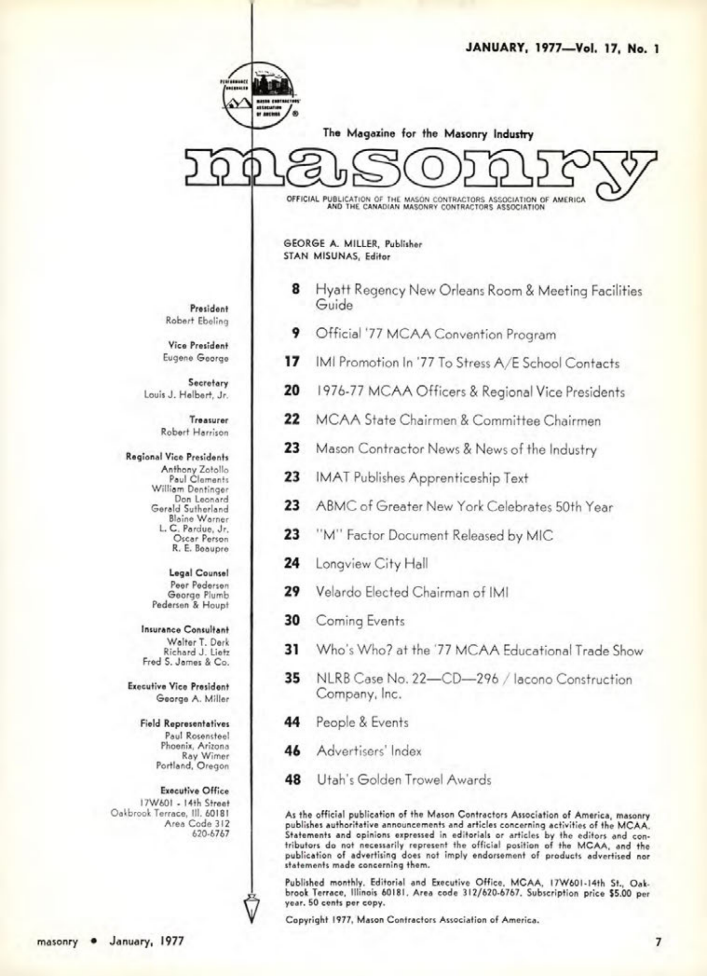 Masonry Magazine January 1977 Page. 7