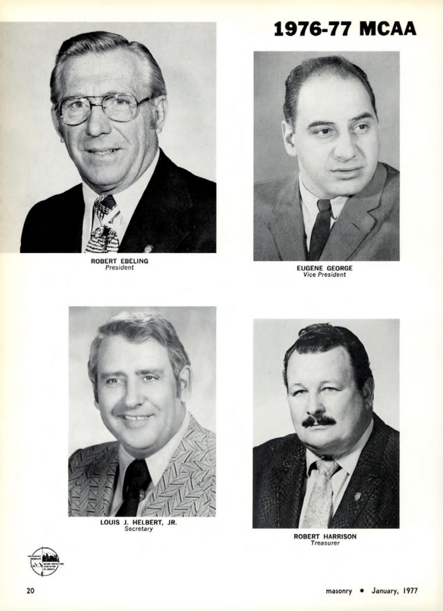 Masonry Magazine January 1977 Page.20