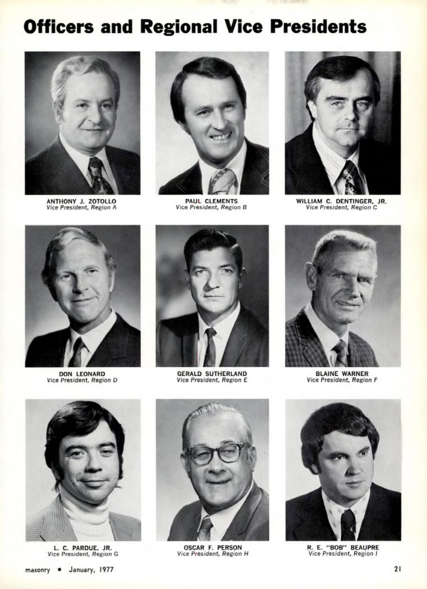 Masonry Magazine January 1977 Page.21