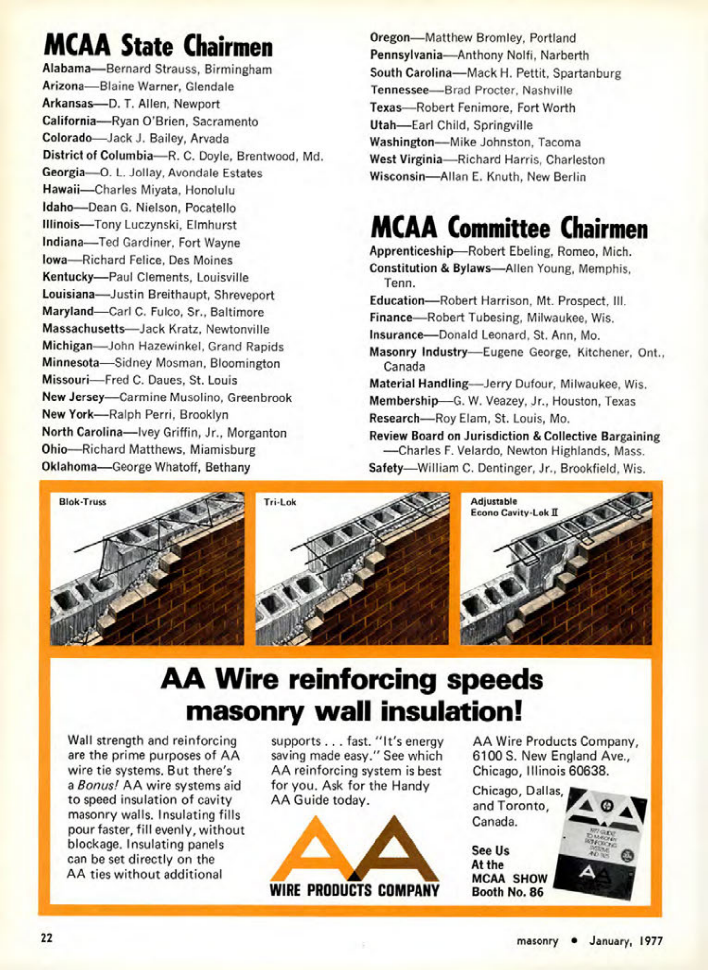 Masonry Magazine January 1977 Page.22