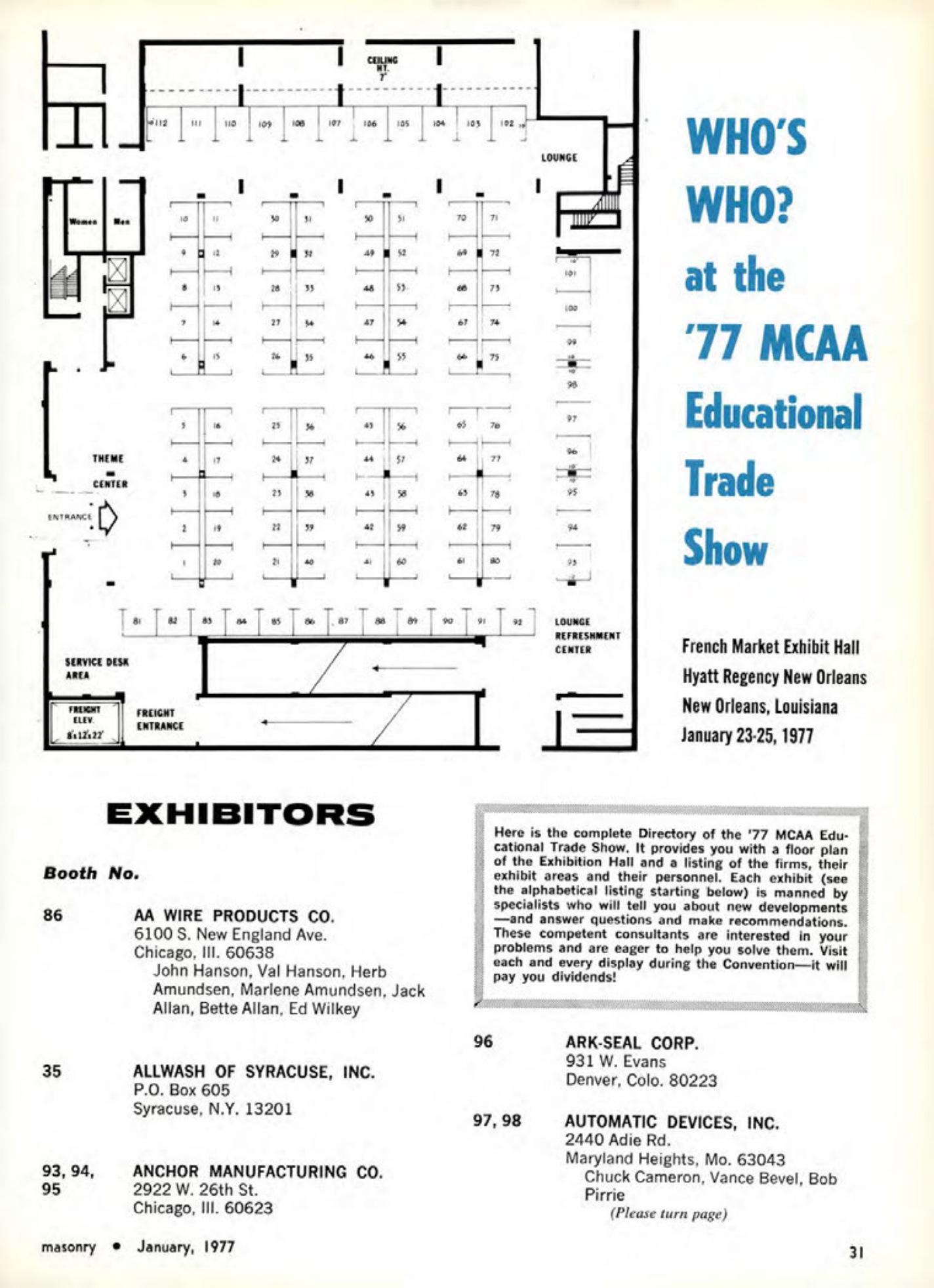 Masonry Magazine January 1977 Page.31