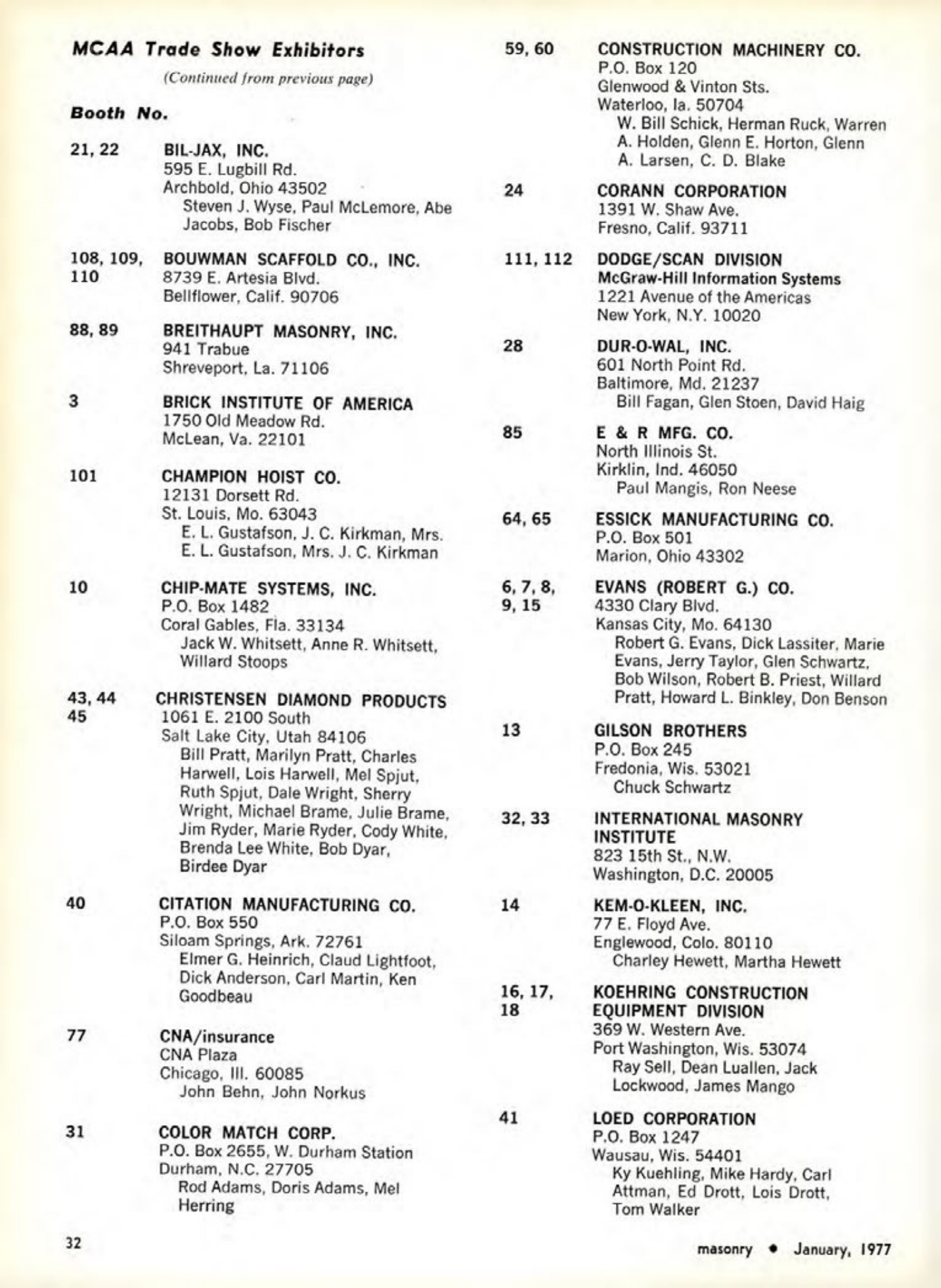 Masonry Magazine January 1977 Page.32