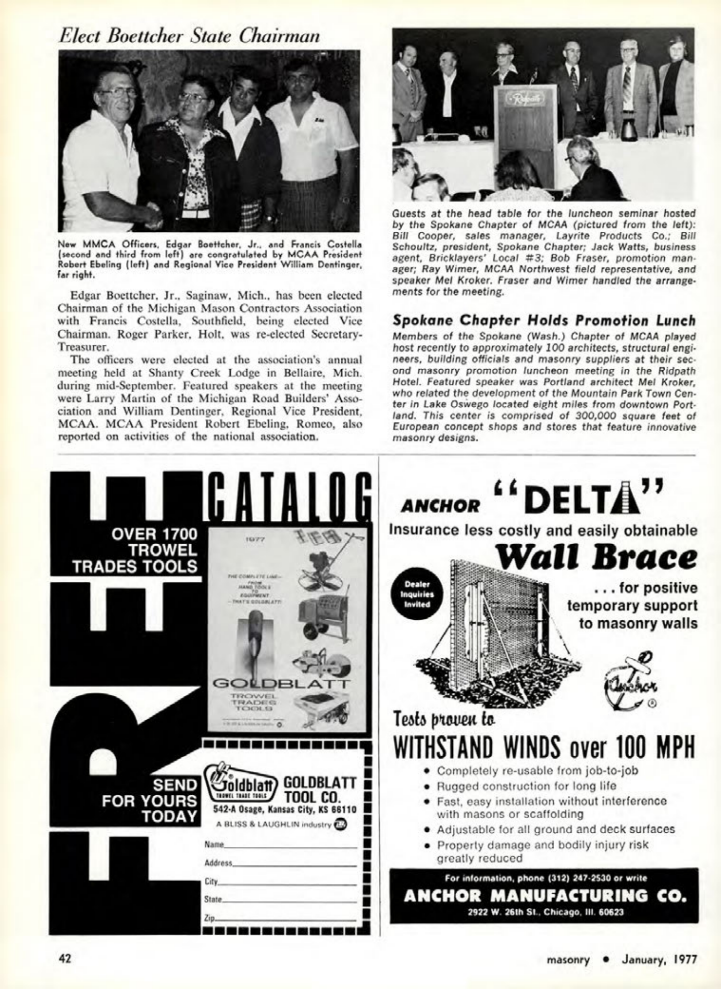 Masonry Magazine January 1977 Page. 42