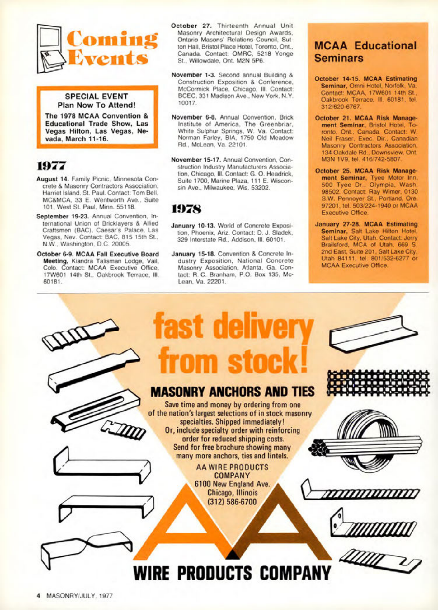 Masonry Magazine July 1977 Page. 4