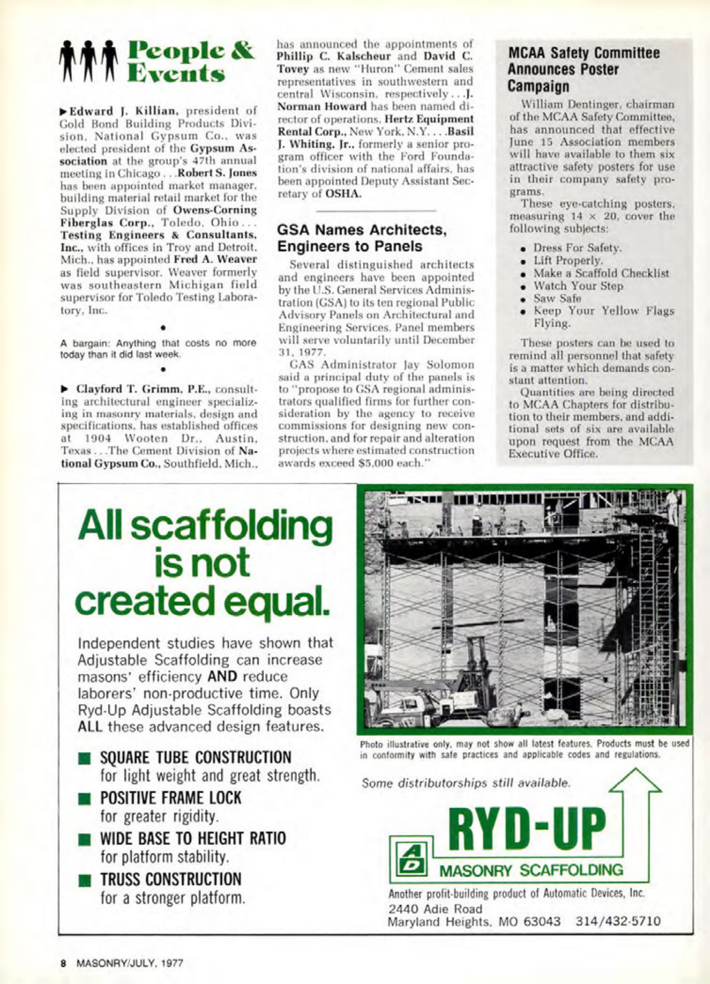 Masonry Magazine July 1977 Page. 8