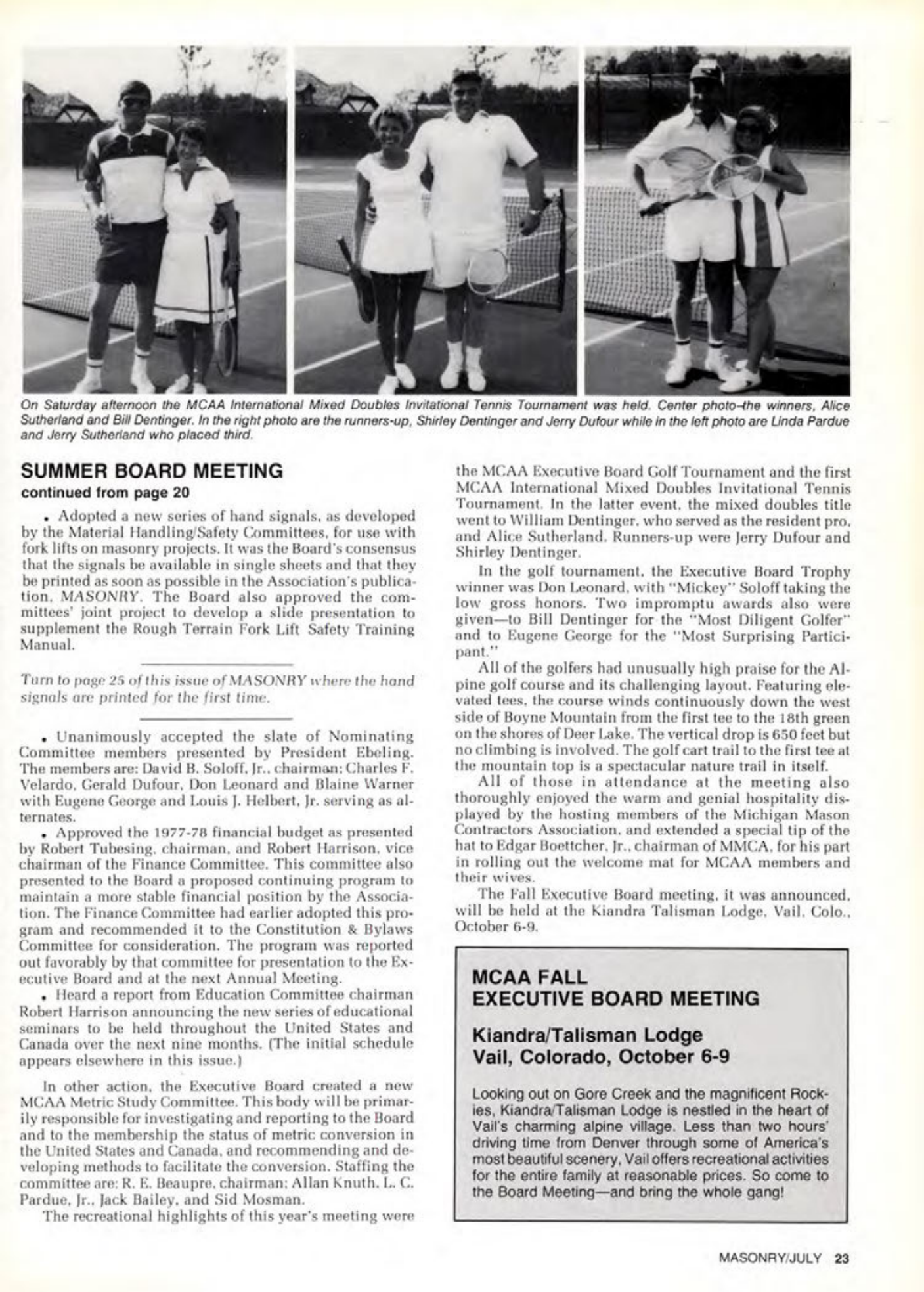 Masonry Magazine July 1977 Page. 23