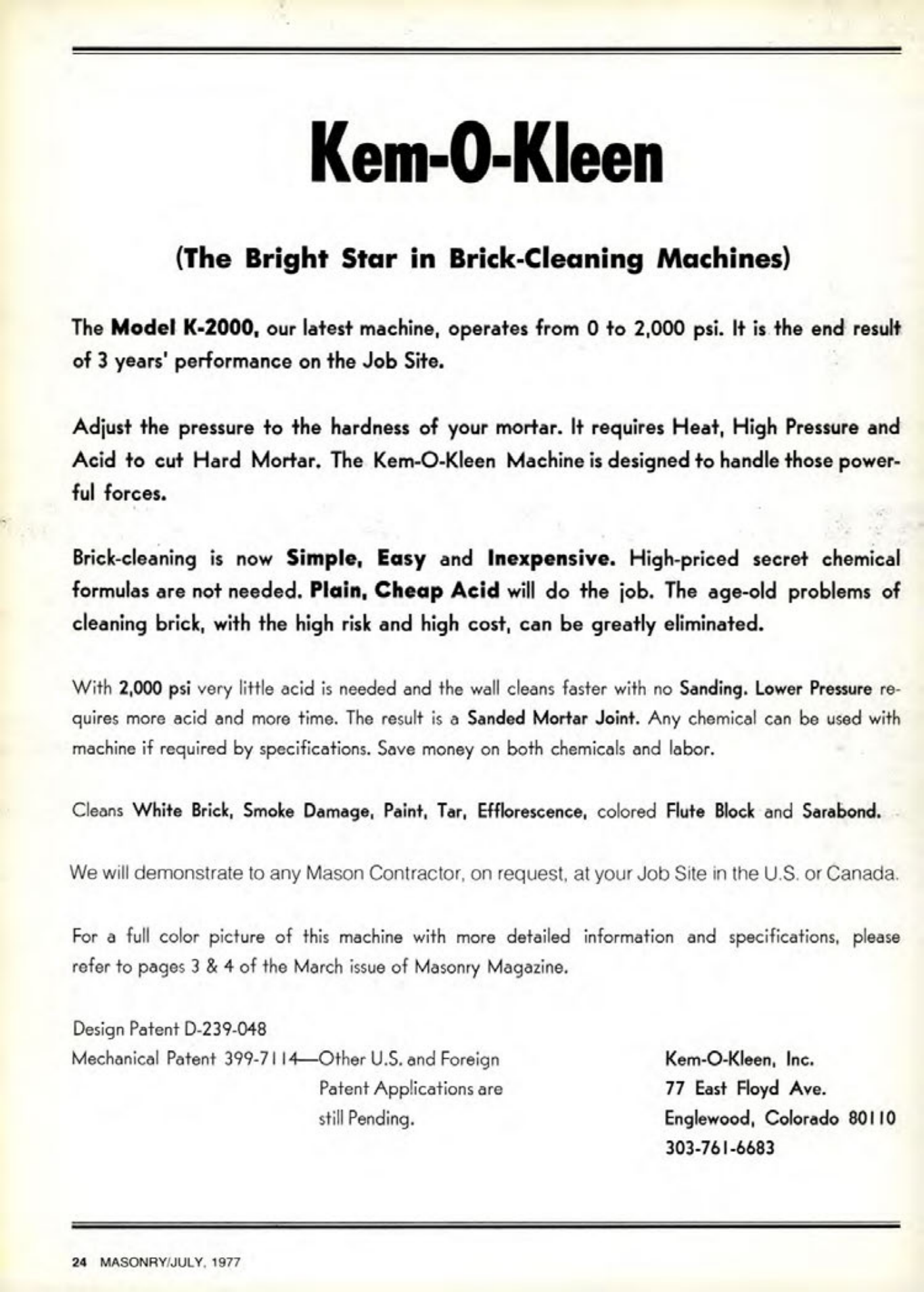 Masonry Magazine July 1977 Page. 24