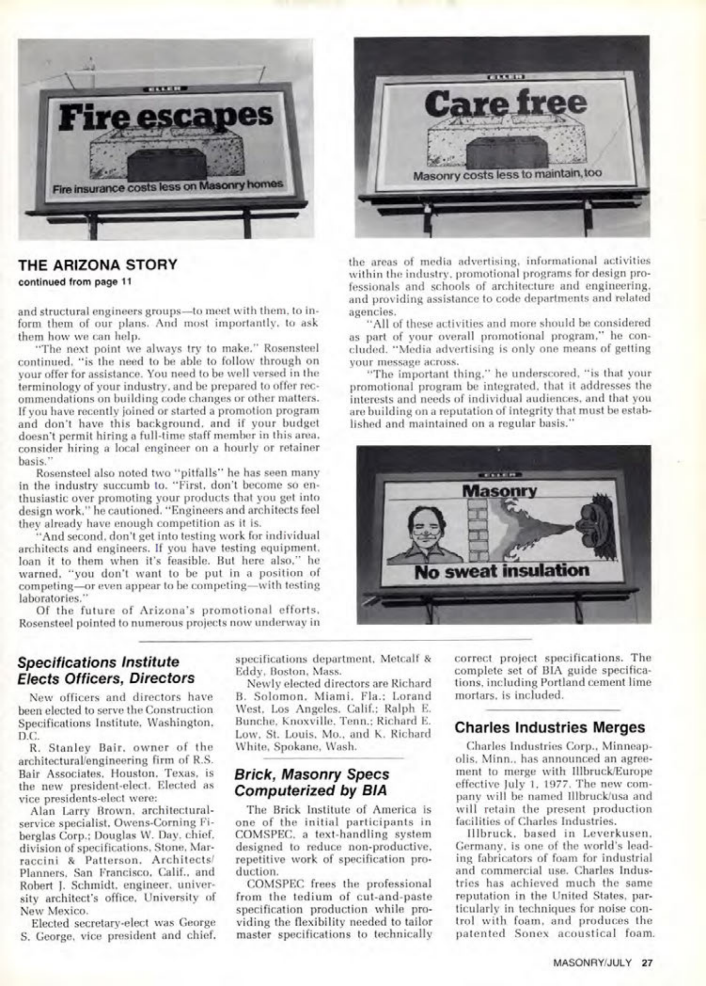 Masonry Magazine July 1977 Page. 27