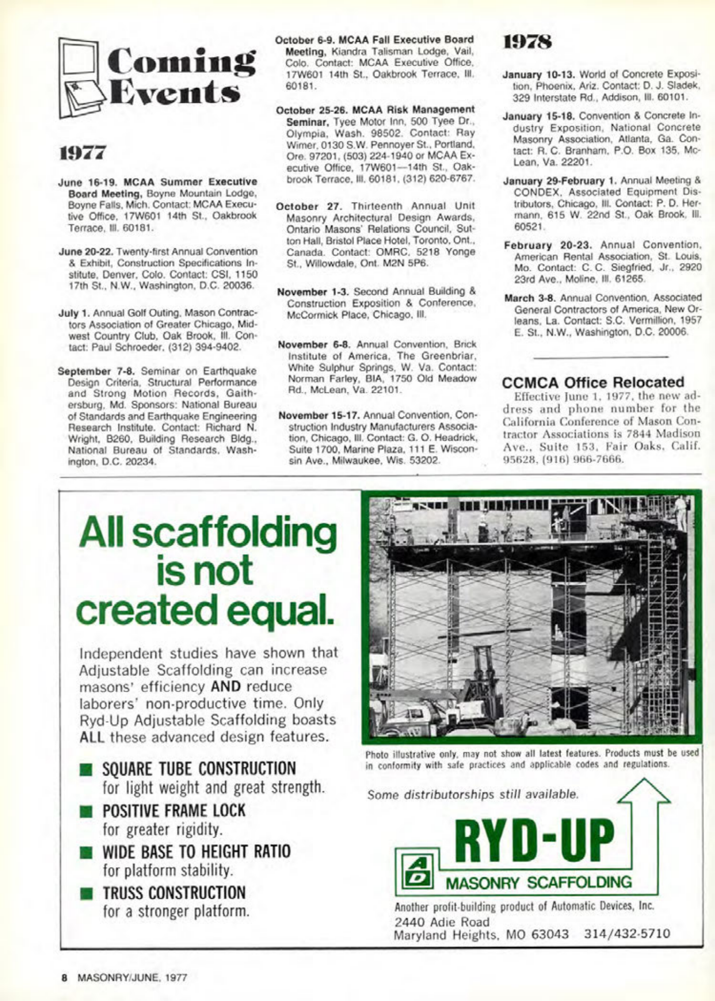 Masonry Magazine June 1977 Page. 8