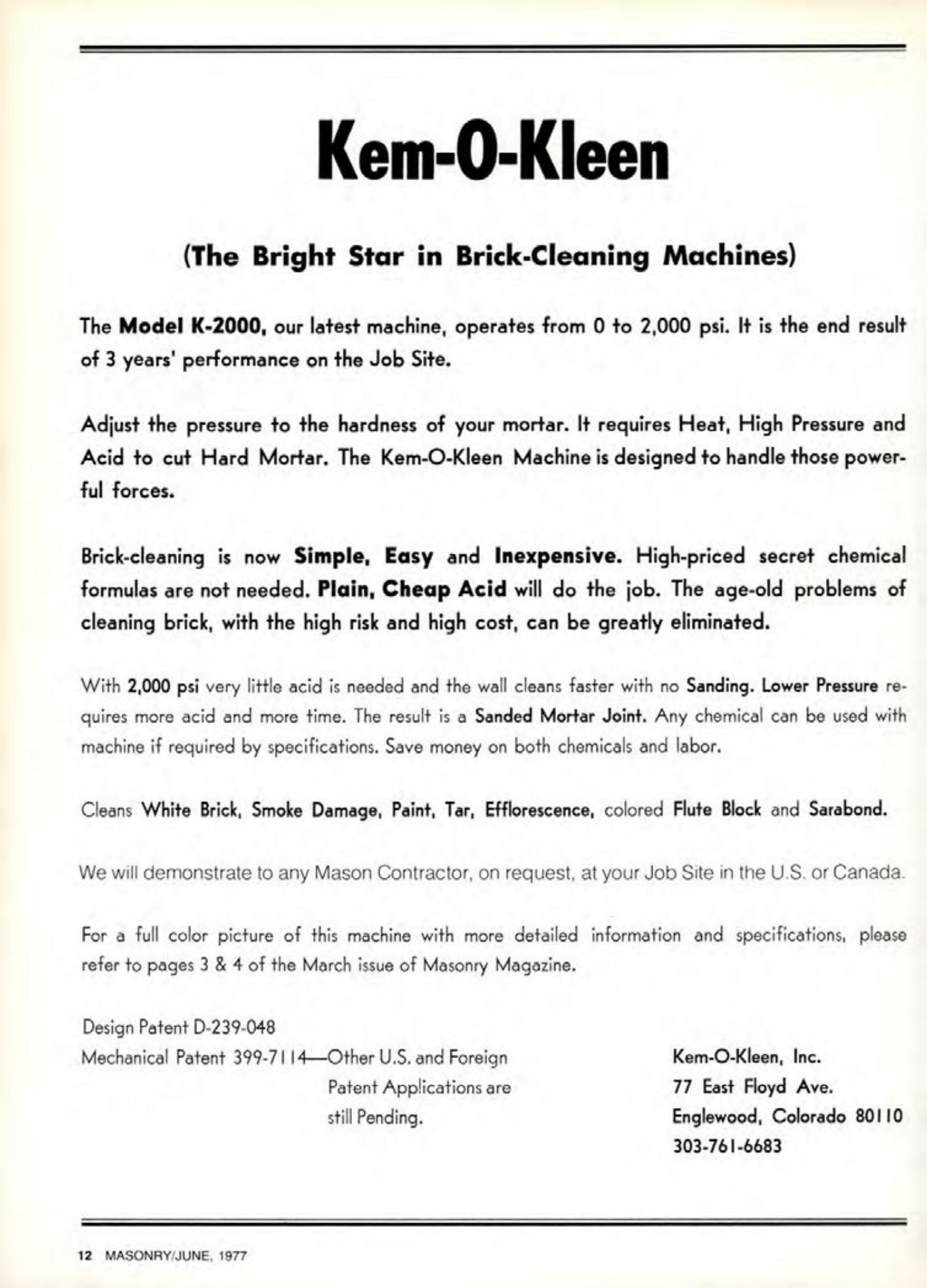 Masonry Magazine June 1977 Page. 12